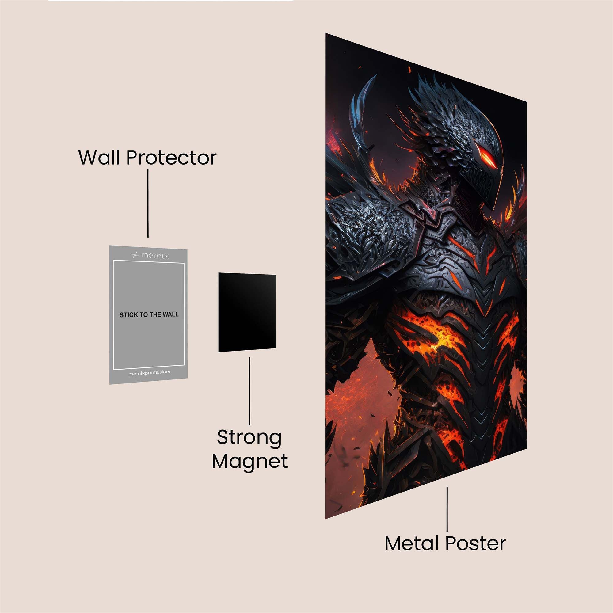 Inferno Warrior Safe Wall Magnetic / M