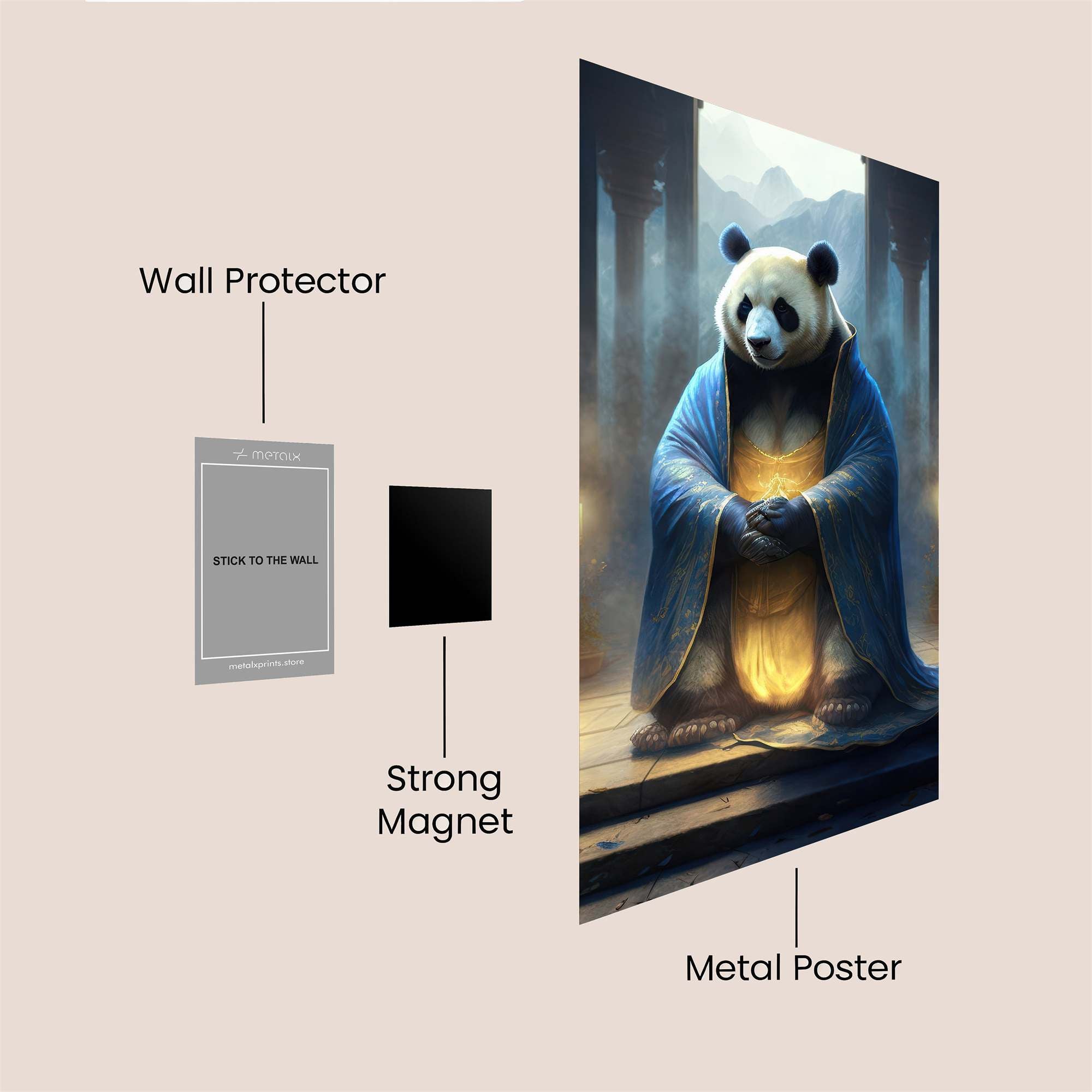 Panda Sage Safe Wall Magnetic / M