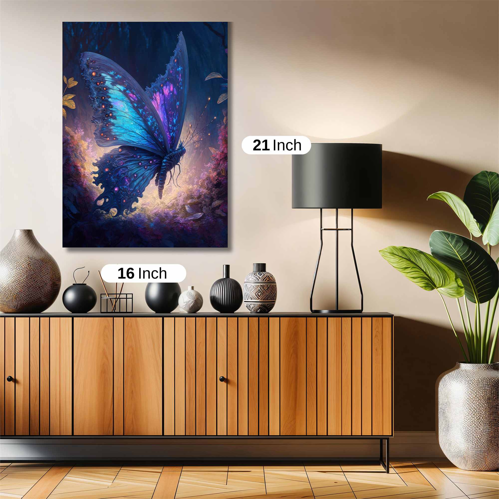 Luminous Butterfly Safe Wall Magnetic / M