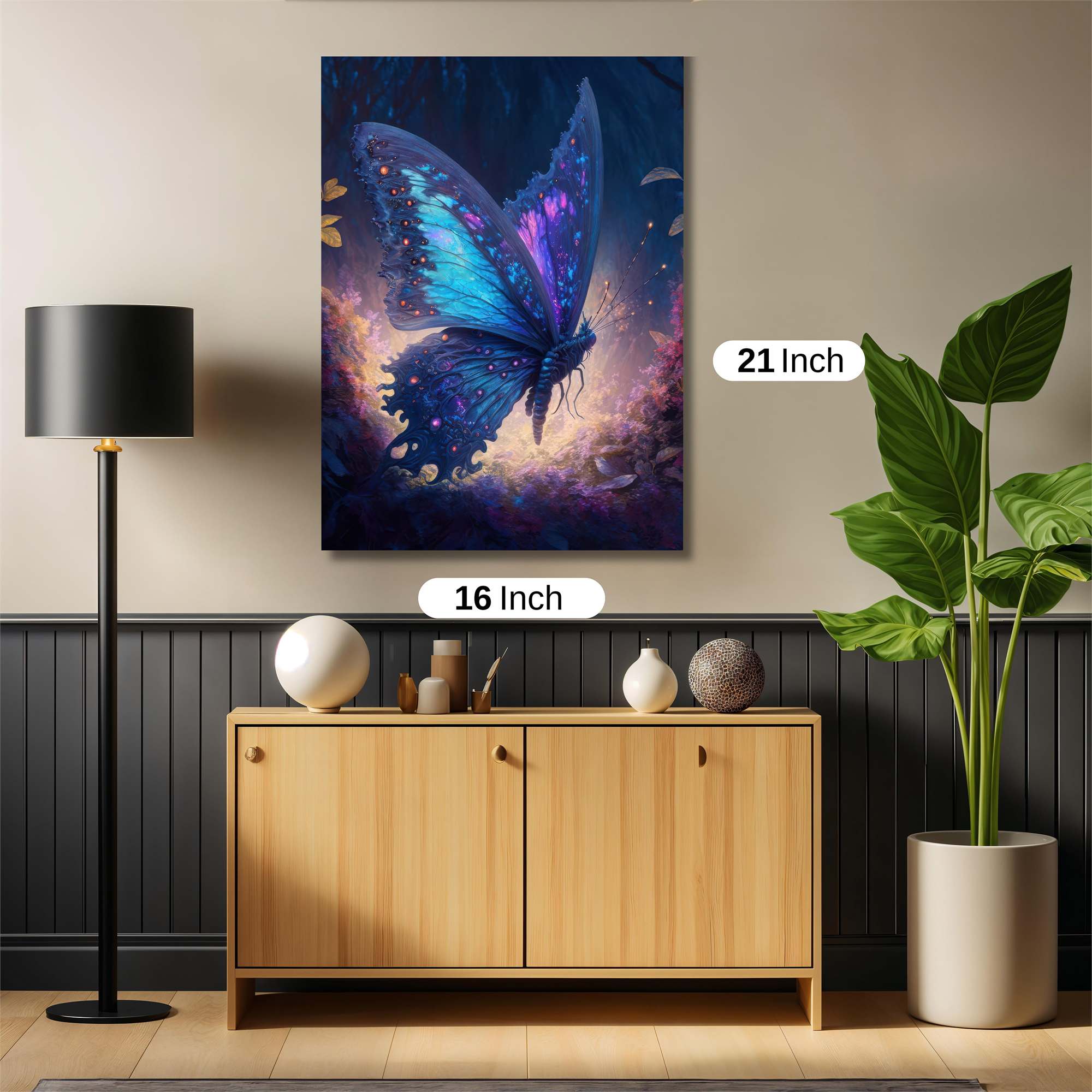 Luminous Butterfly Safe Wall Magnetic / M