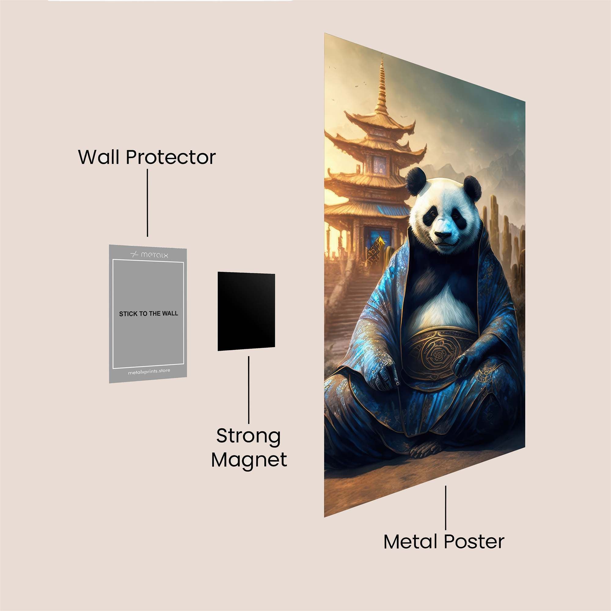 Panda Serenity Safe Wall Magnetic / M