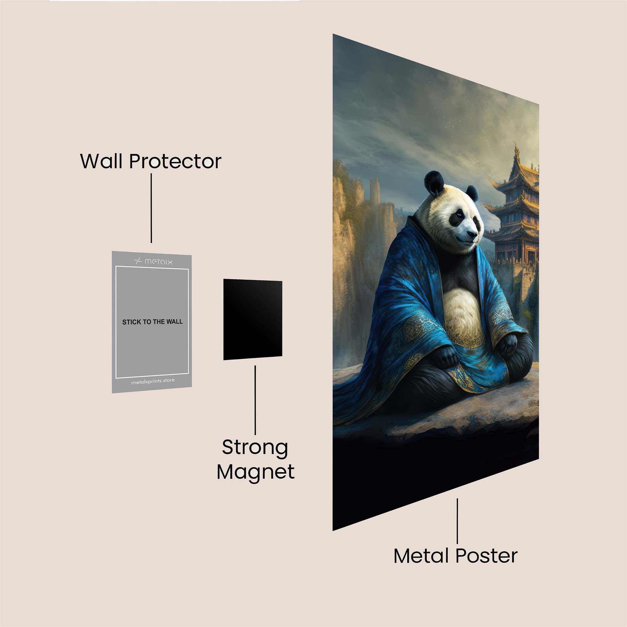 Panda Serenity Safe Wall Magnetic / M