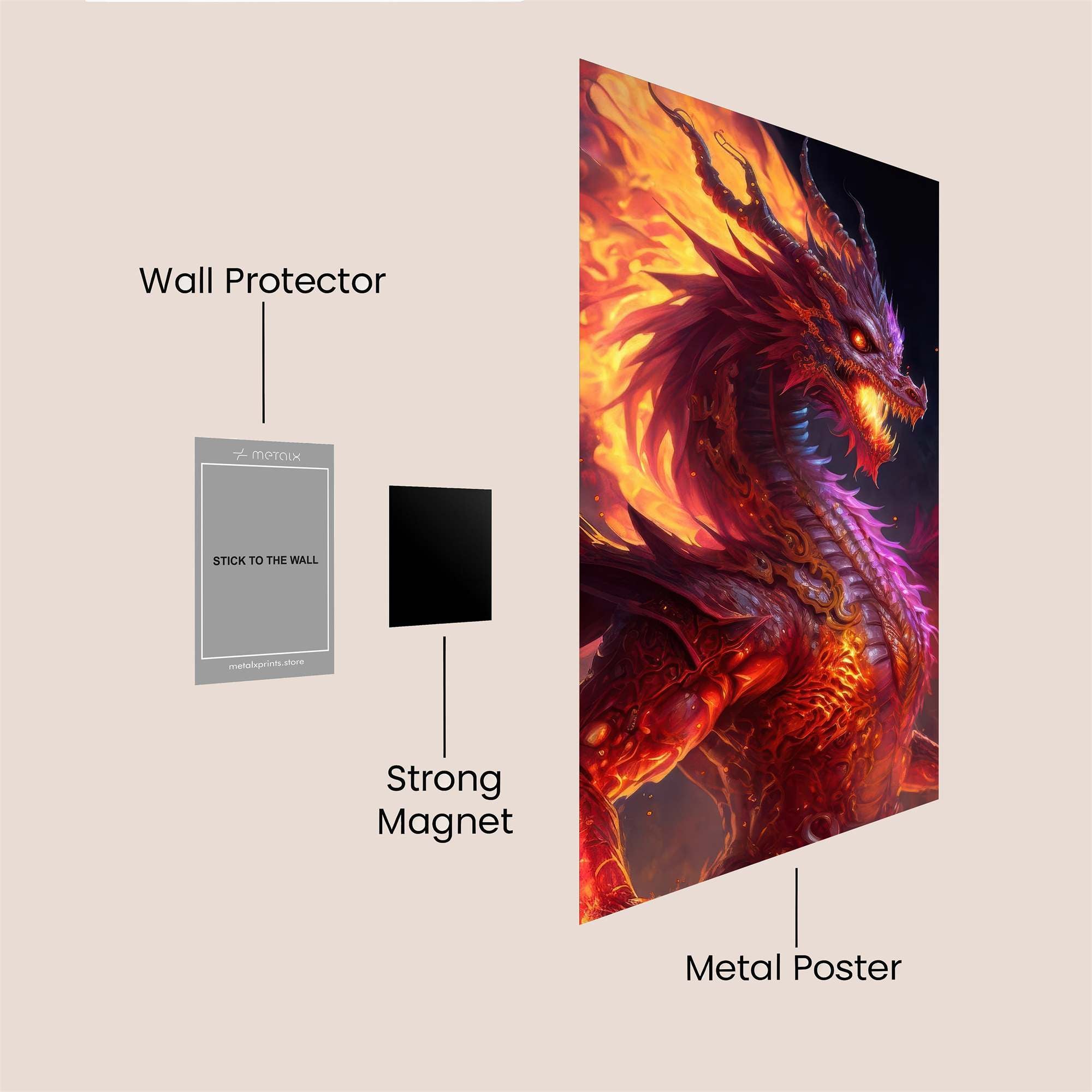 Inferno Majesty Safe Wall Magnetic / M