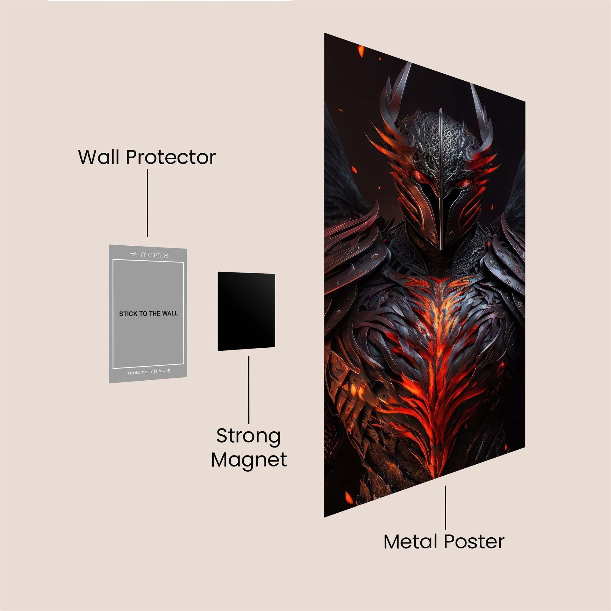 Demon Wrath Safe Wall Magnetic / M