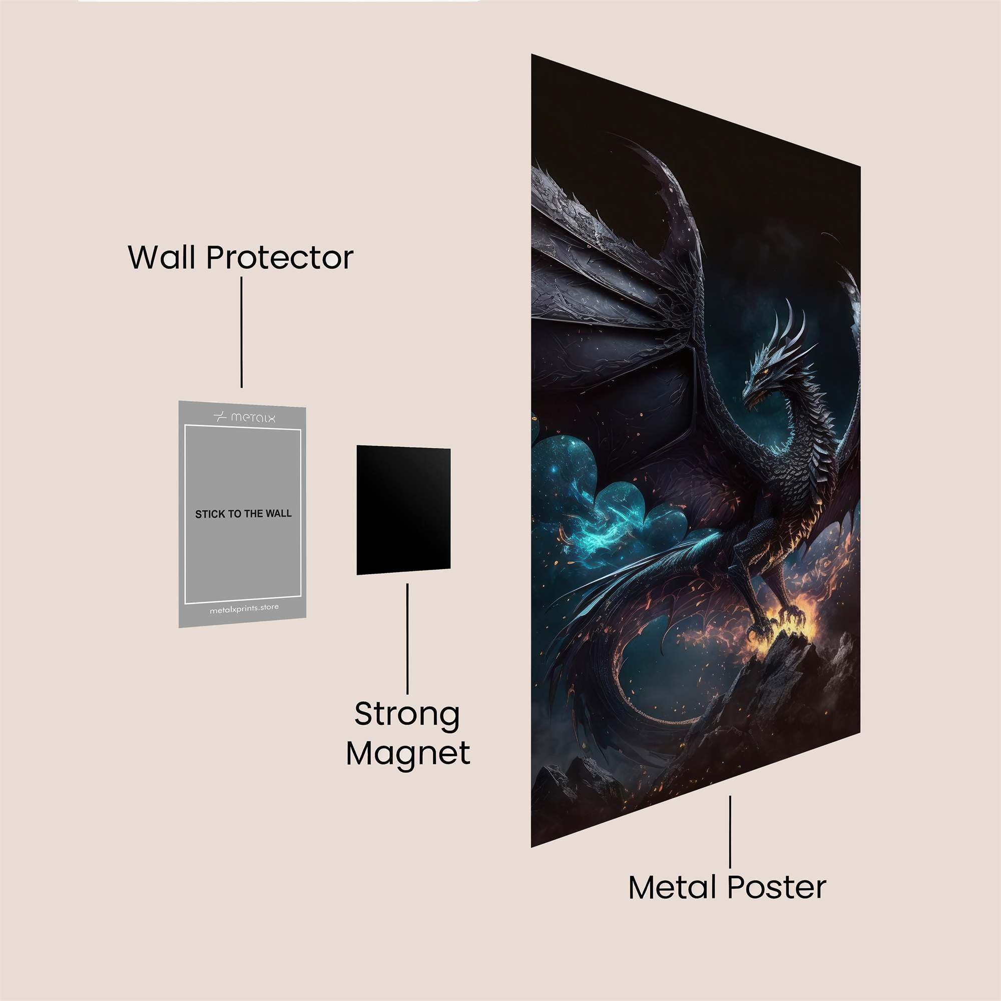 Dragon Majesty Safe Wall Magnetic / M