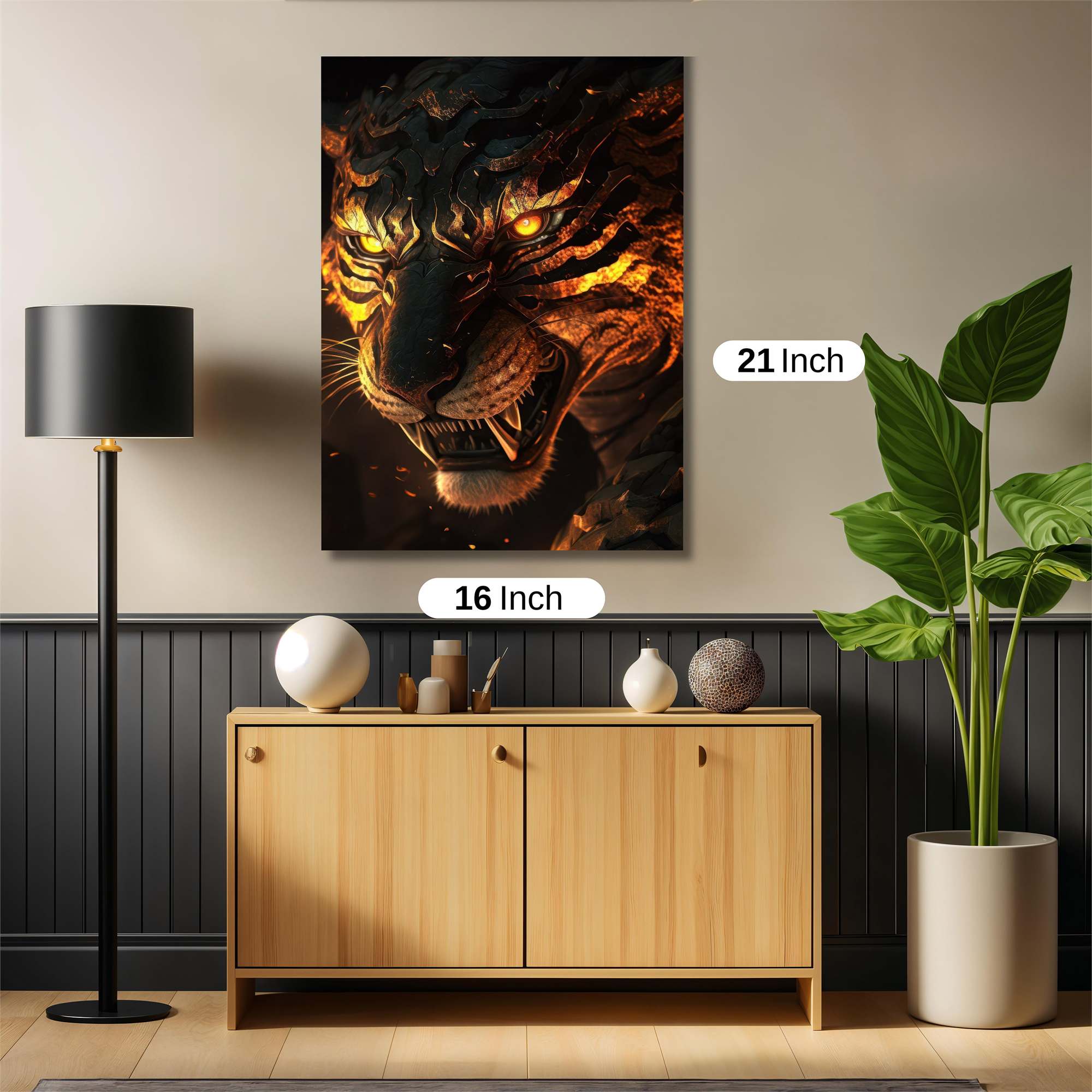 Tiger Inferno Safe Wall Magnetic / M