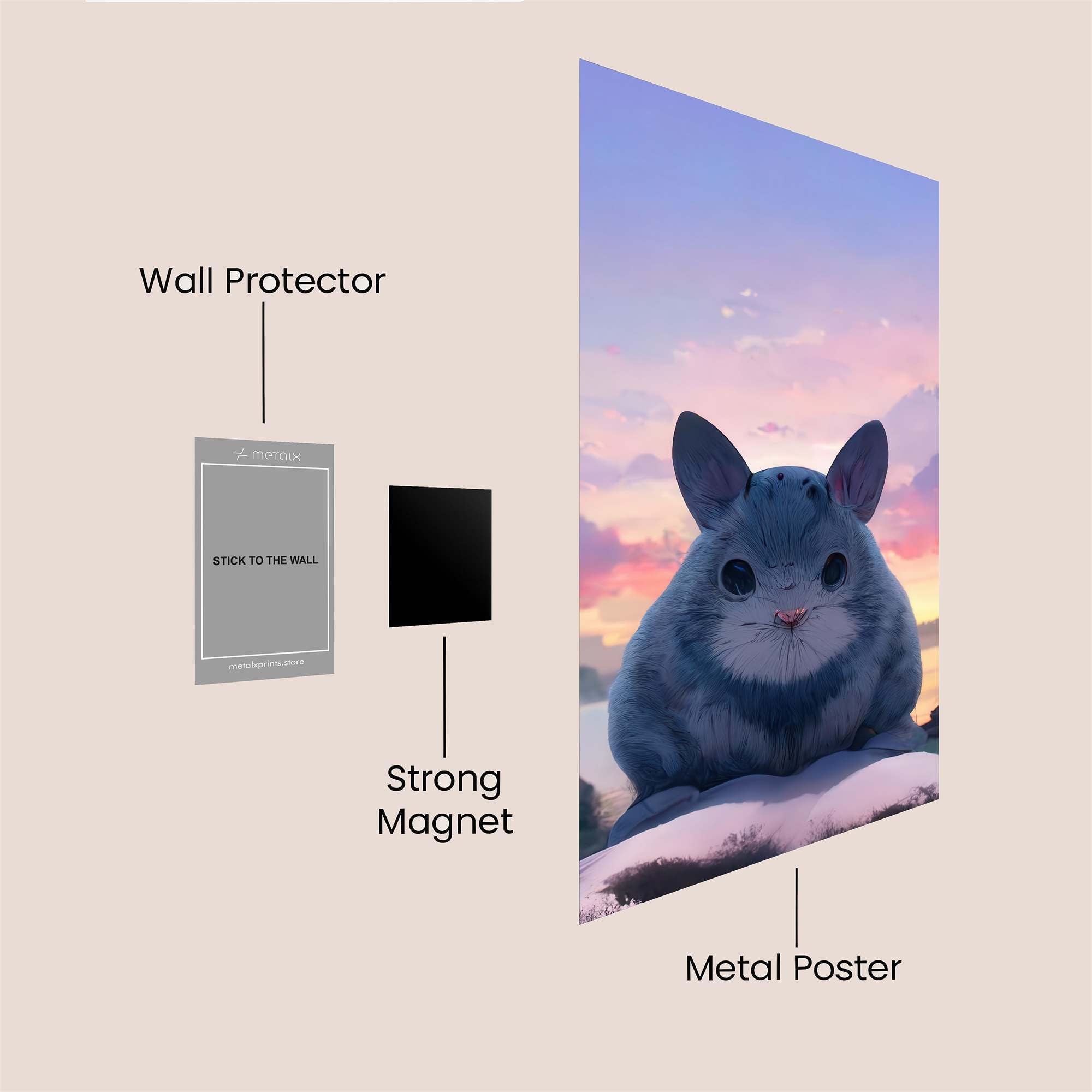 Chinchilla Serenity Safe Wall Magnetic / M