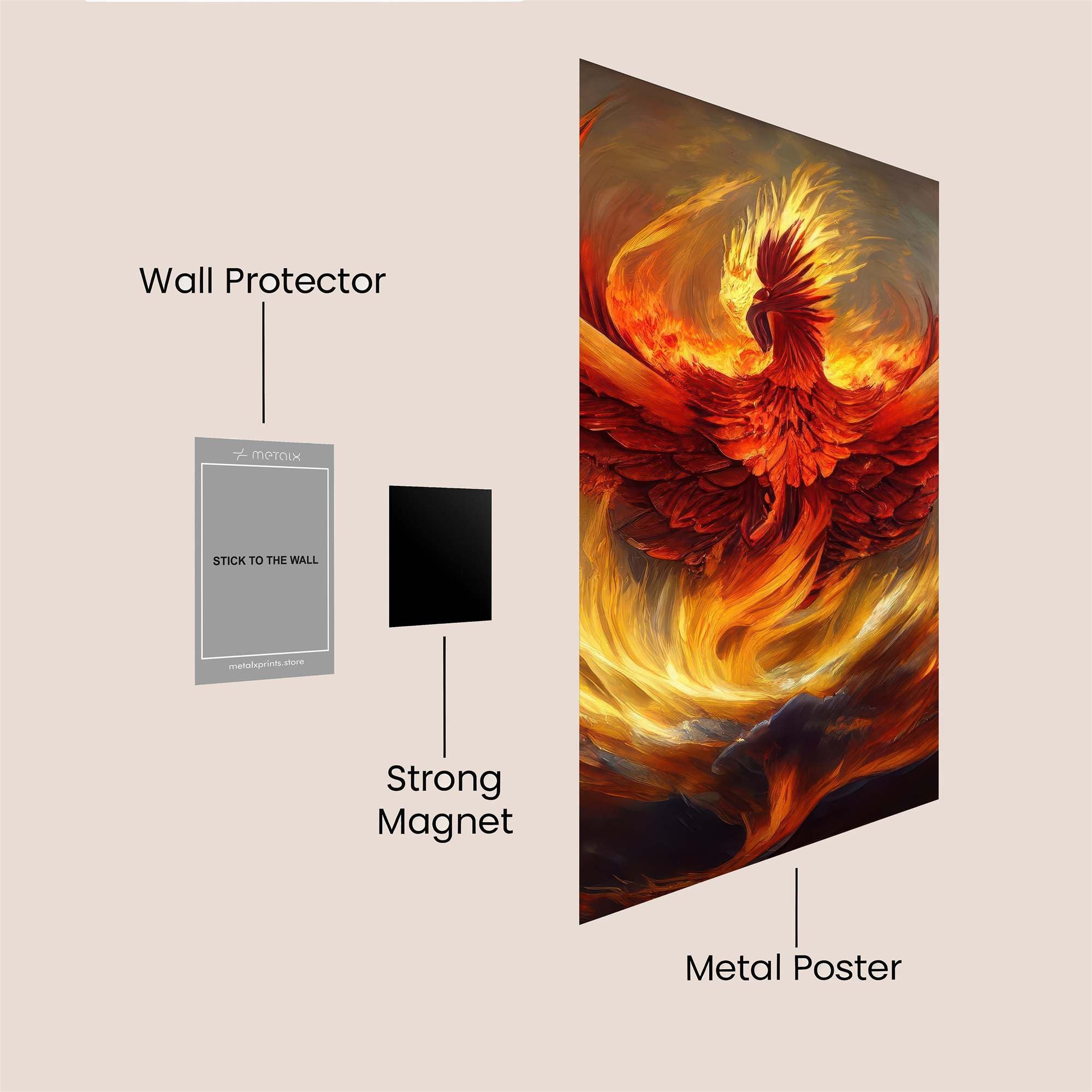 Phoenix Rebirth Safe Wall Magnetic / M