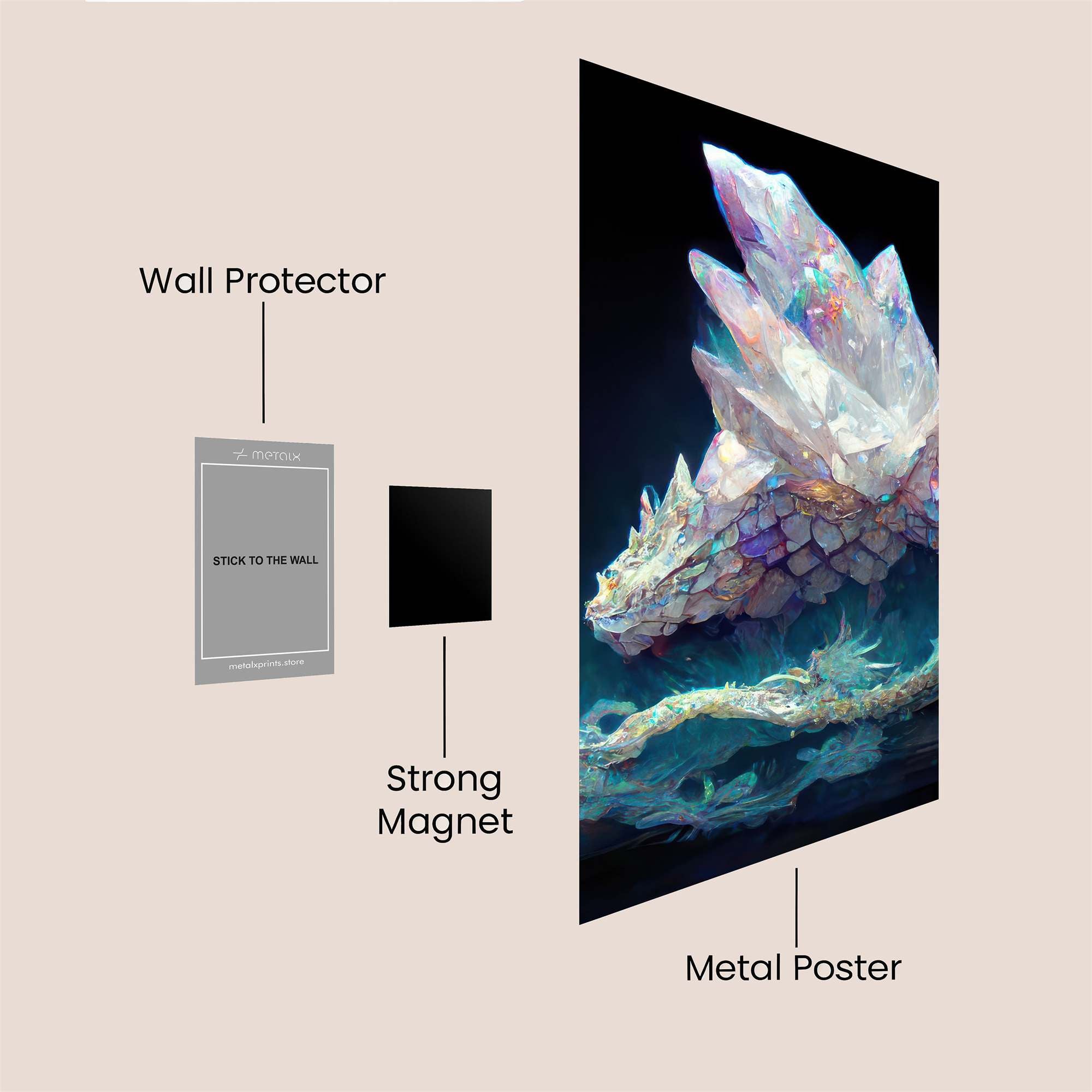 Crystal Serenity Safe Wall Magnetic / M