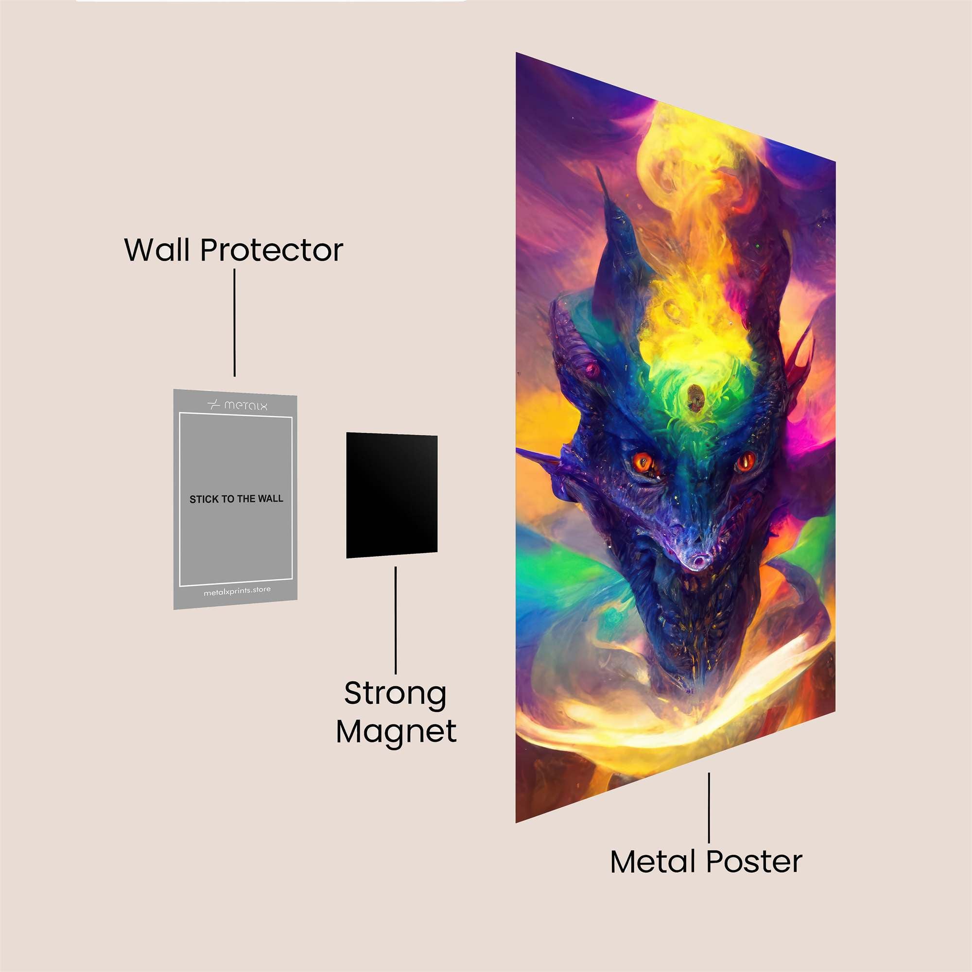 Cosmic Dragon Safe Wall Magnetic / M