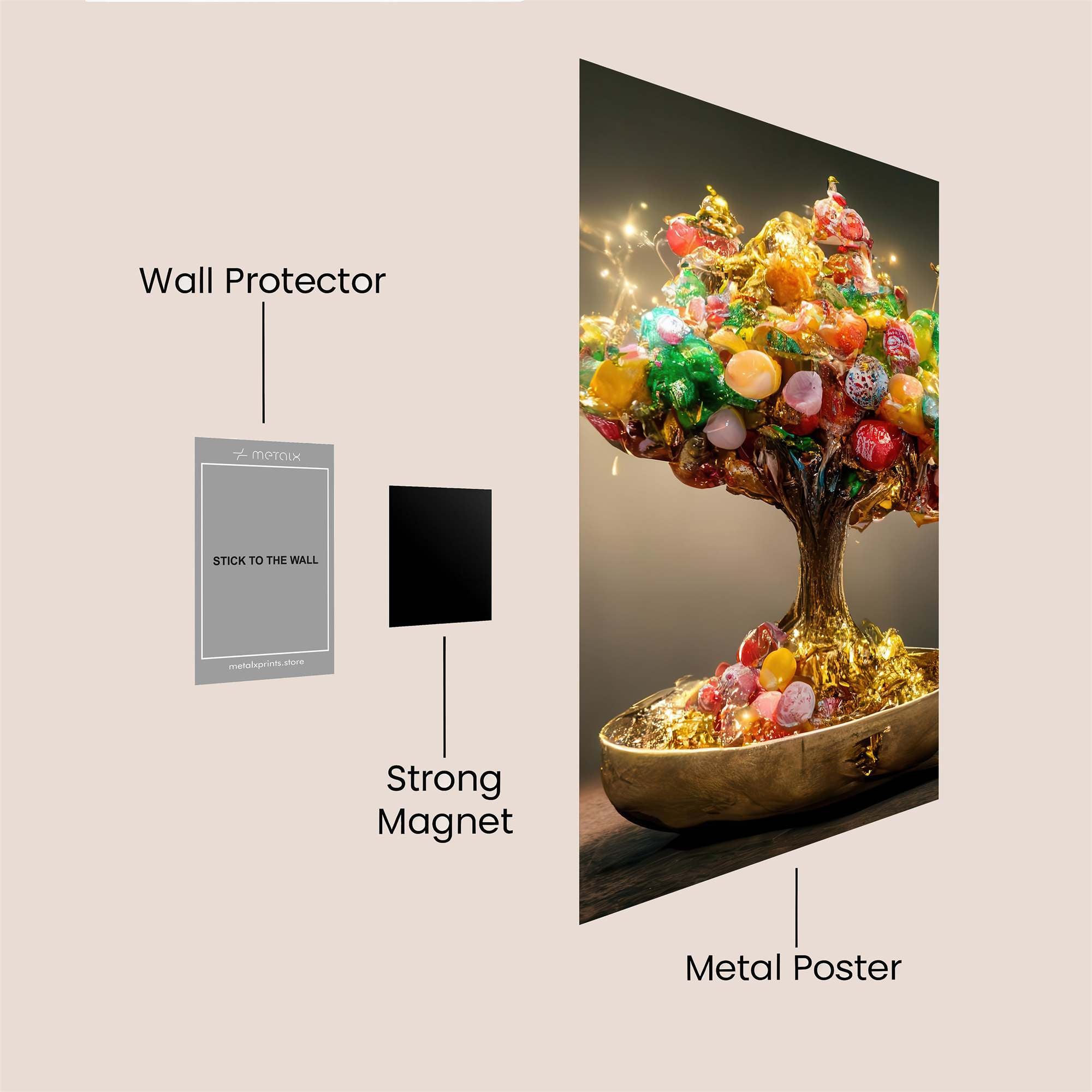 Candy Whimsy Safe Wall Magnetic / M