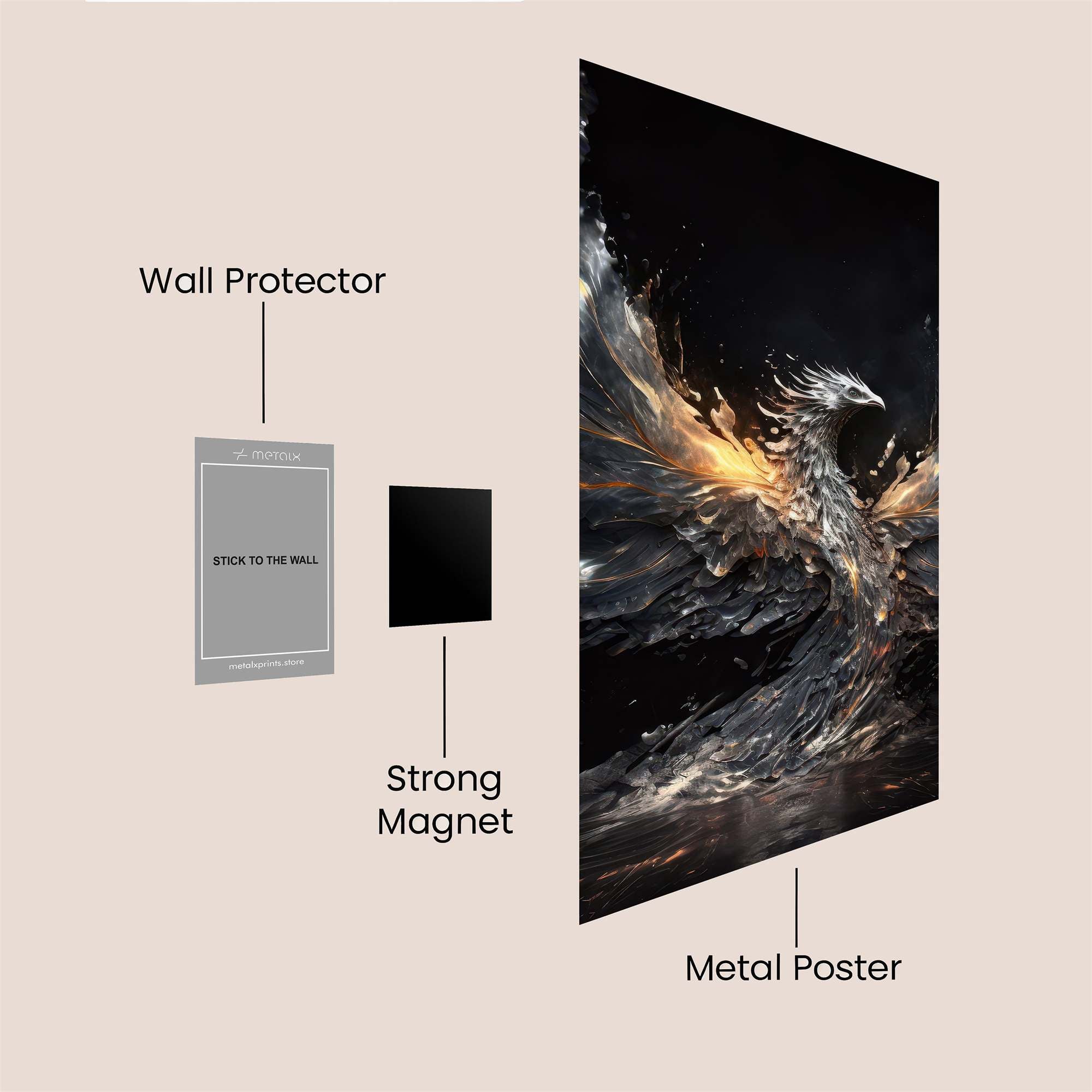 Phoenix Rebirth Safe Wall Magnetic / M