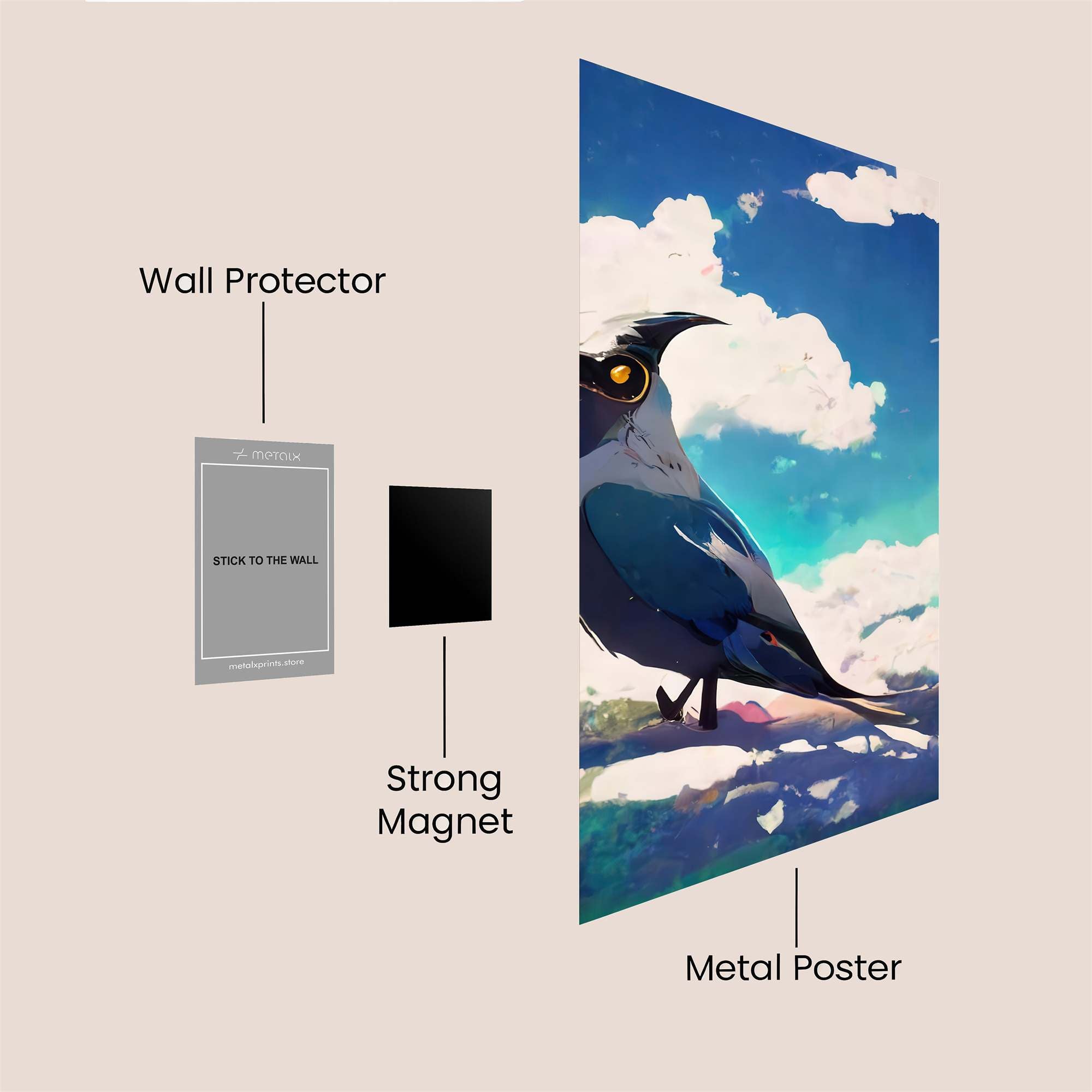Bird Whisper Safe Wall Magnetic / M