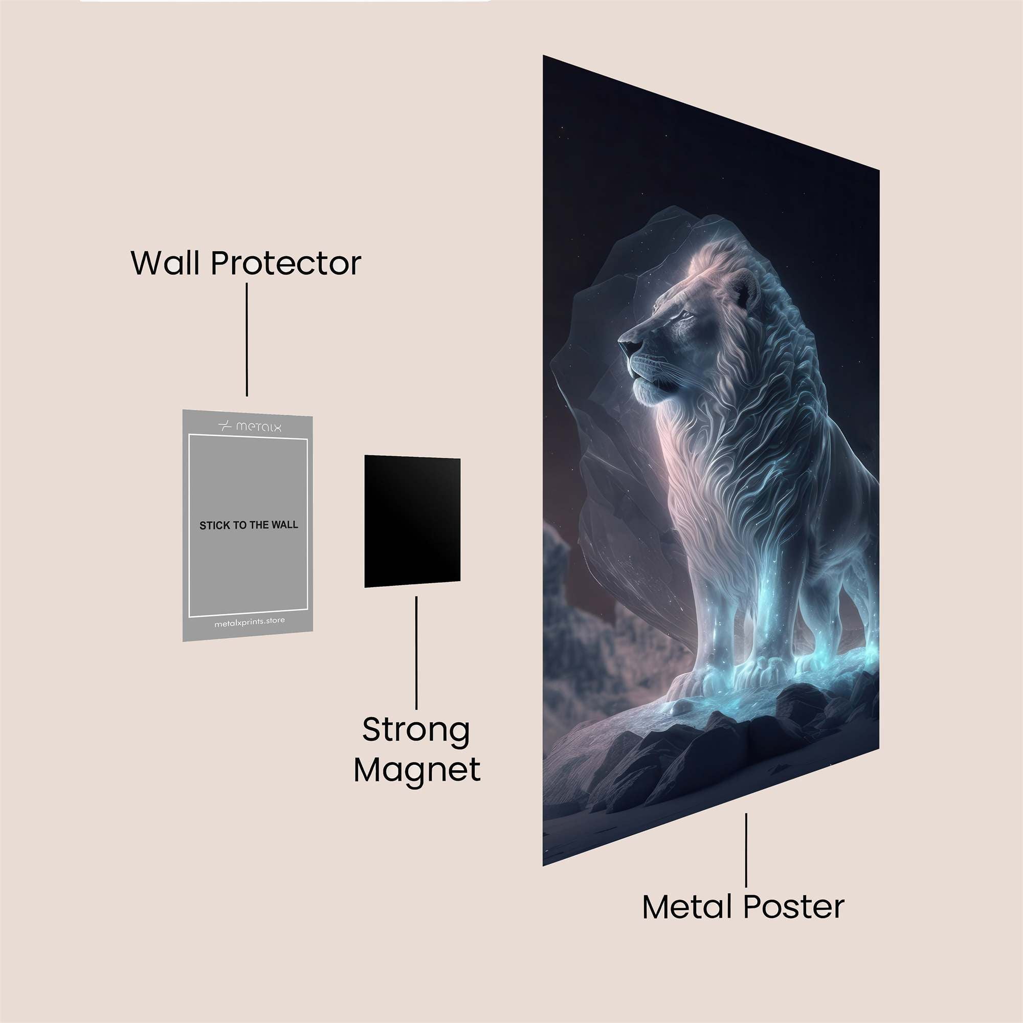 Mystic Lion Safe Wall Magnetic / M