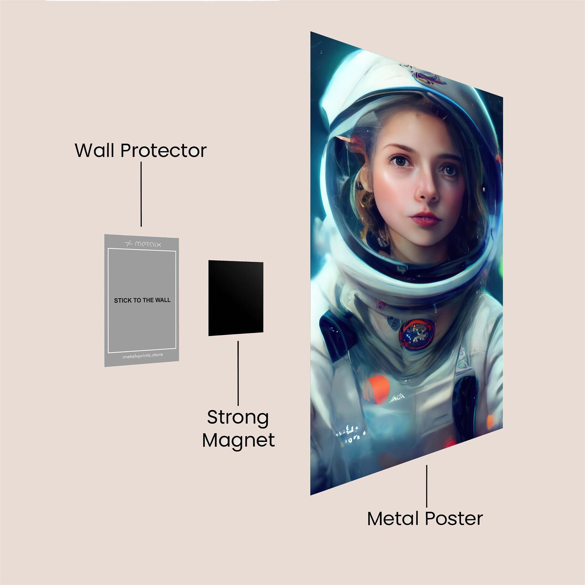 Astronaut Dreamer Safe Wall Magnetic / M