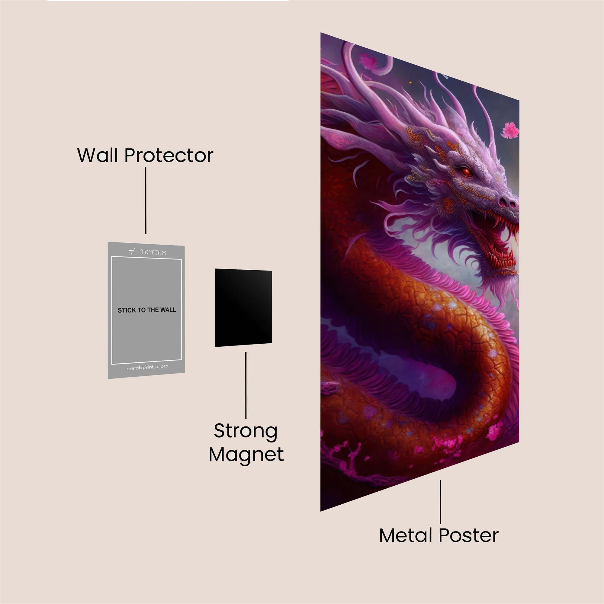 Dragon Serenity Safe Wall Magnetic / M