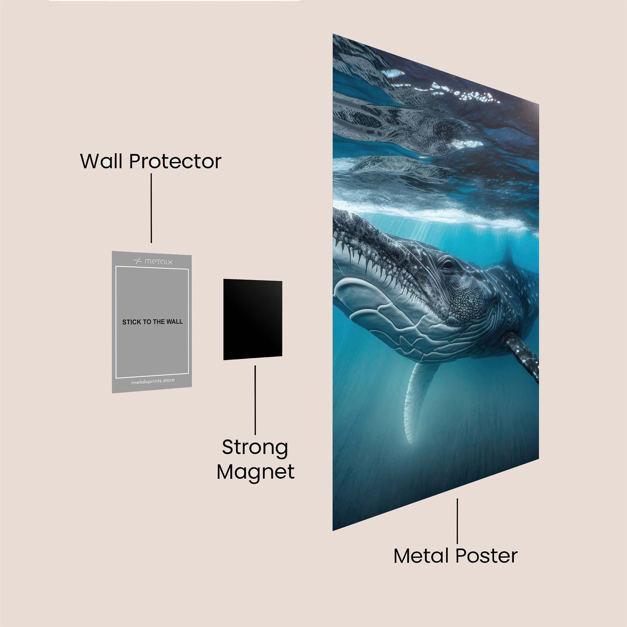 Blue Serenity Safe Wall Magnetic / M
