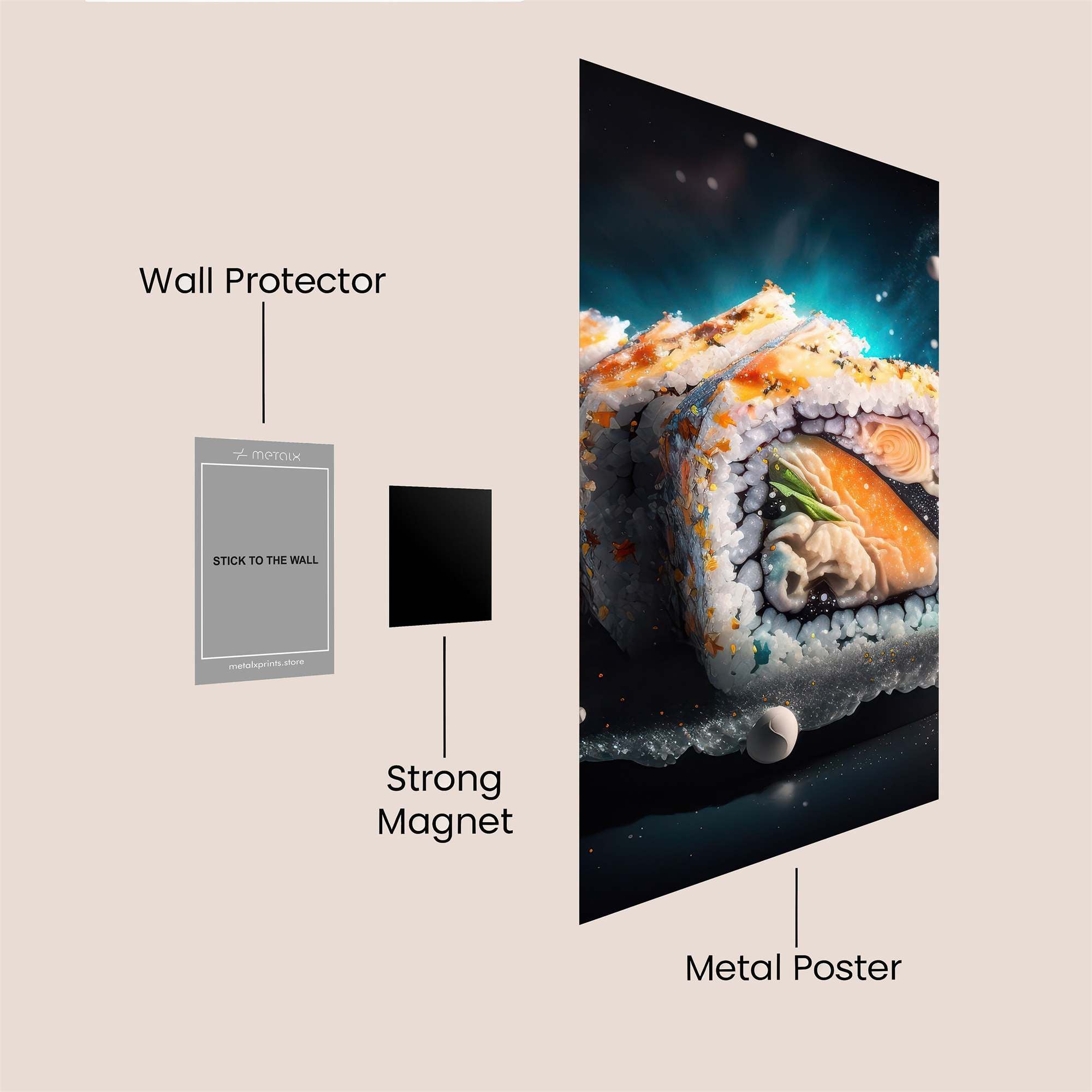 Cosmic Sushi Safe Wall Magnetic / M