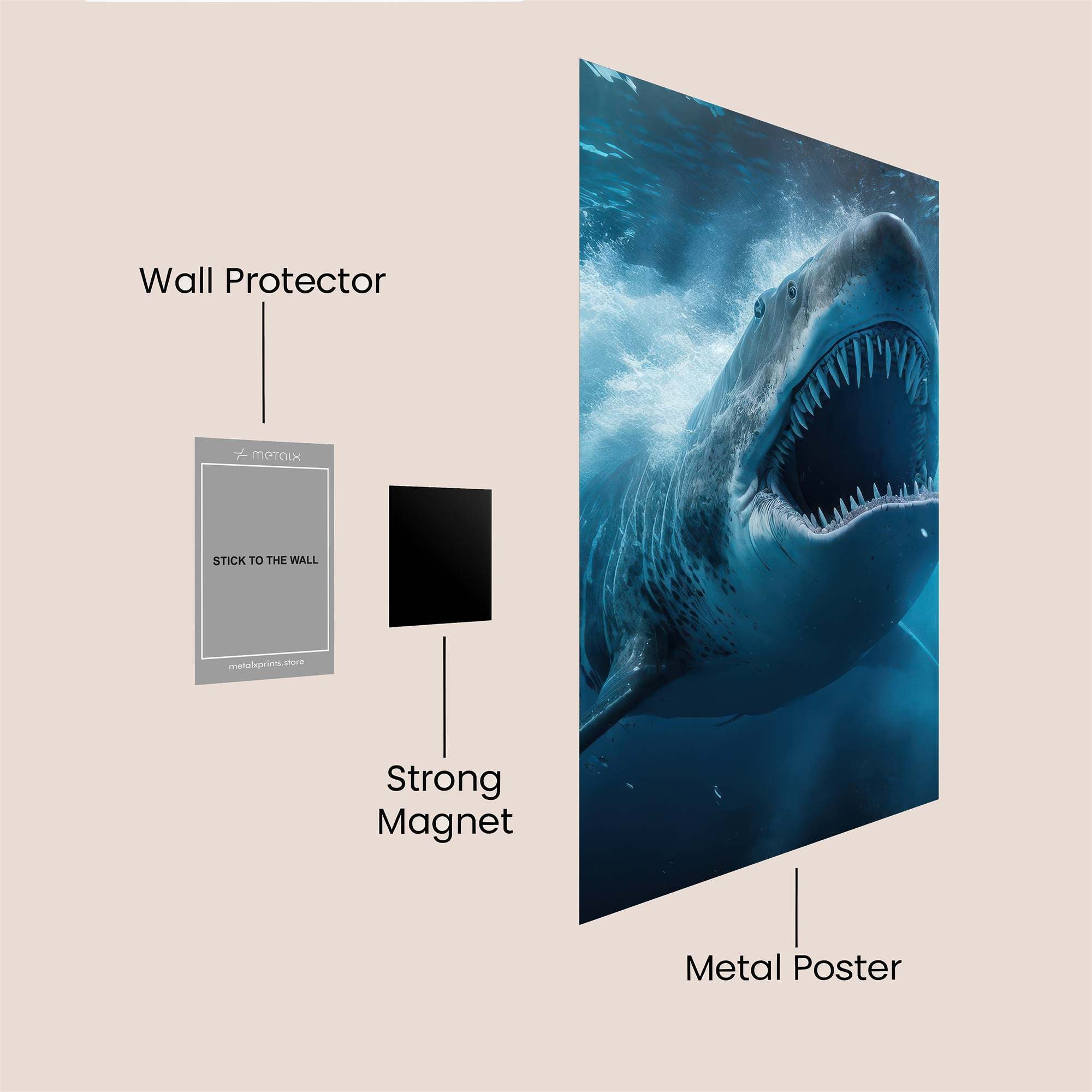 Megalodon Menace Safe Wall Magnetic / M