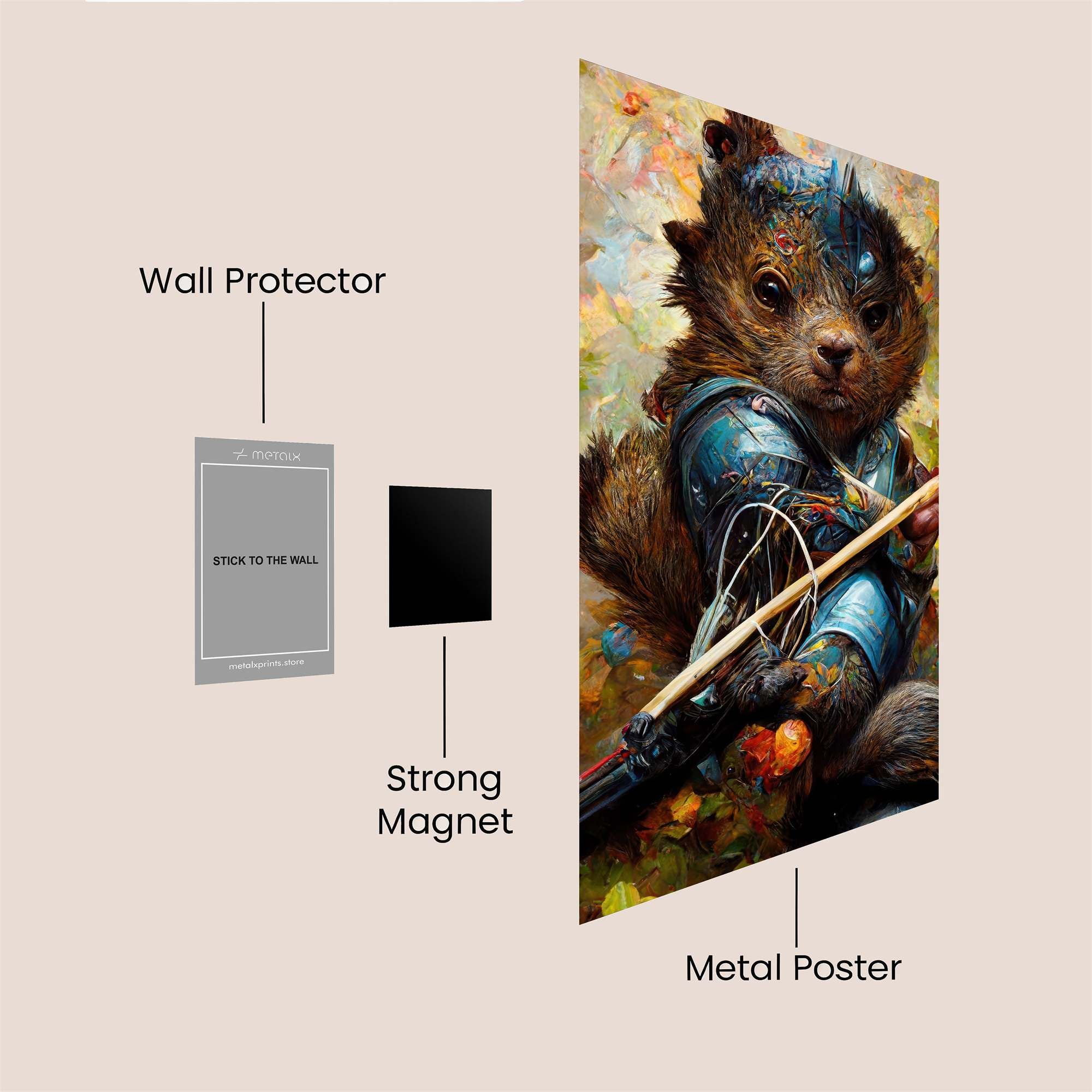 Archer Squirrel Safe Wall Magnetic / M