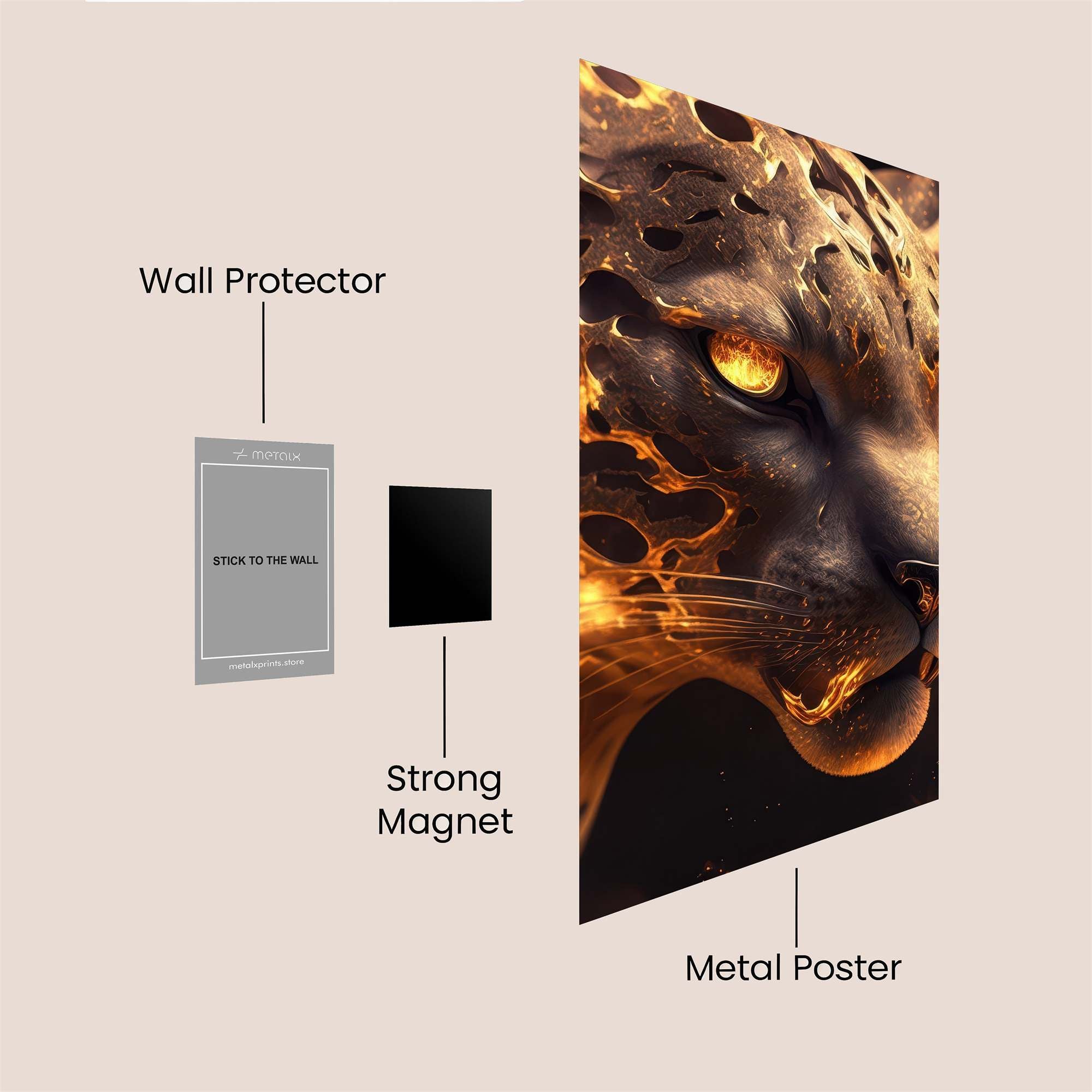 Fire Leopard Safe Wall Magnetic / M