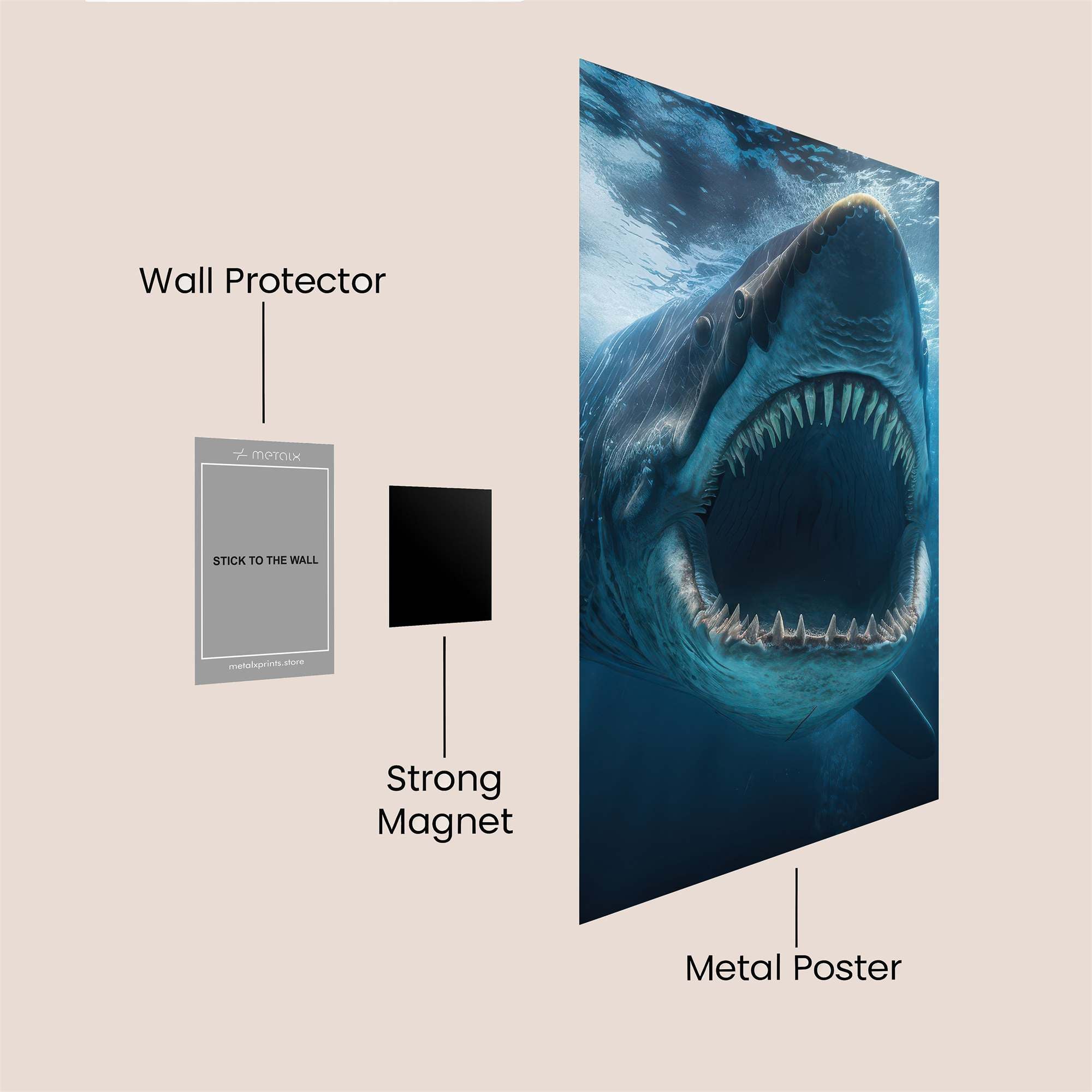 Megalodon Menace Safe Wall Magnetic / M