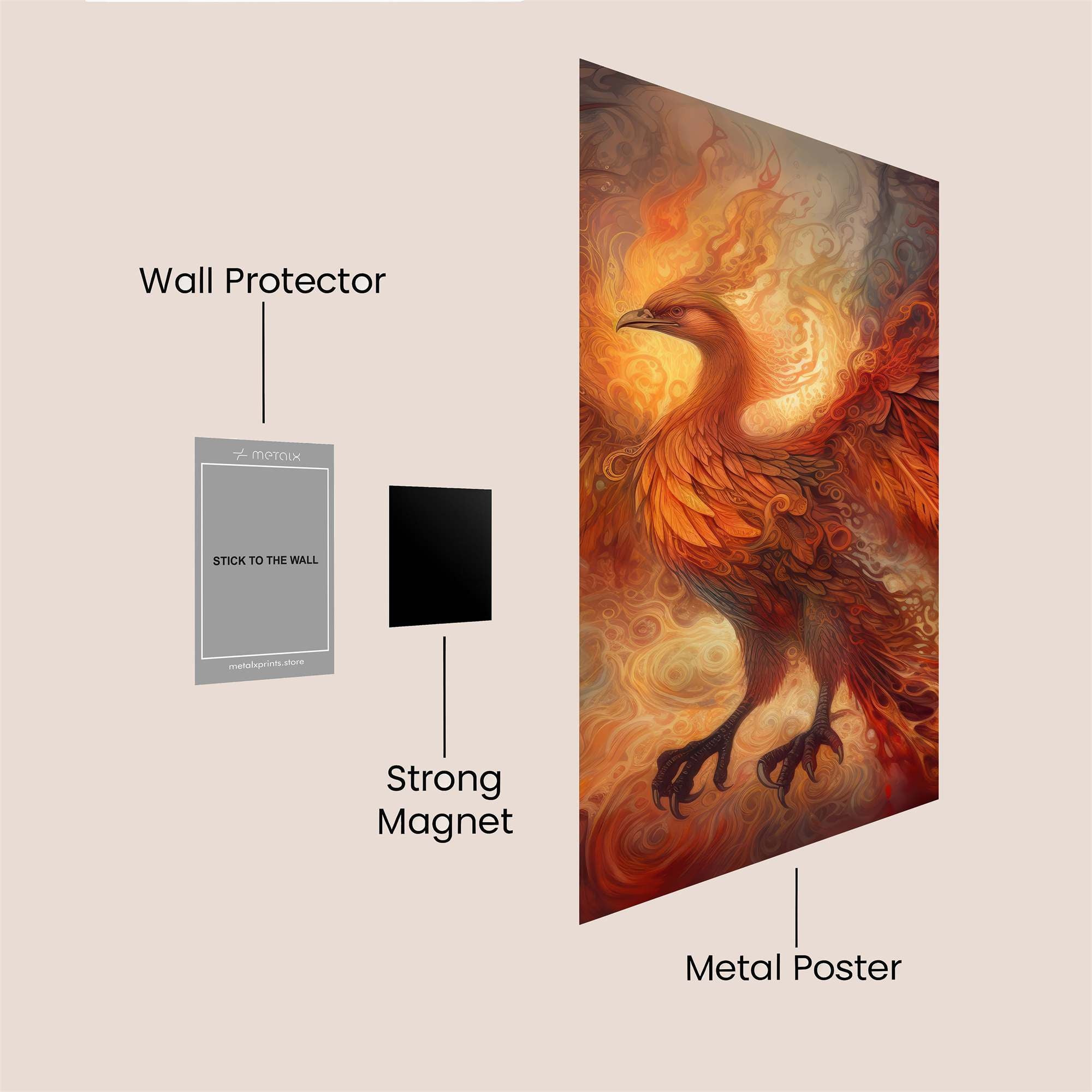 Phoenix Resplendent Safe Wall Magnetic / M