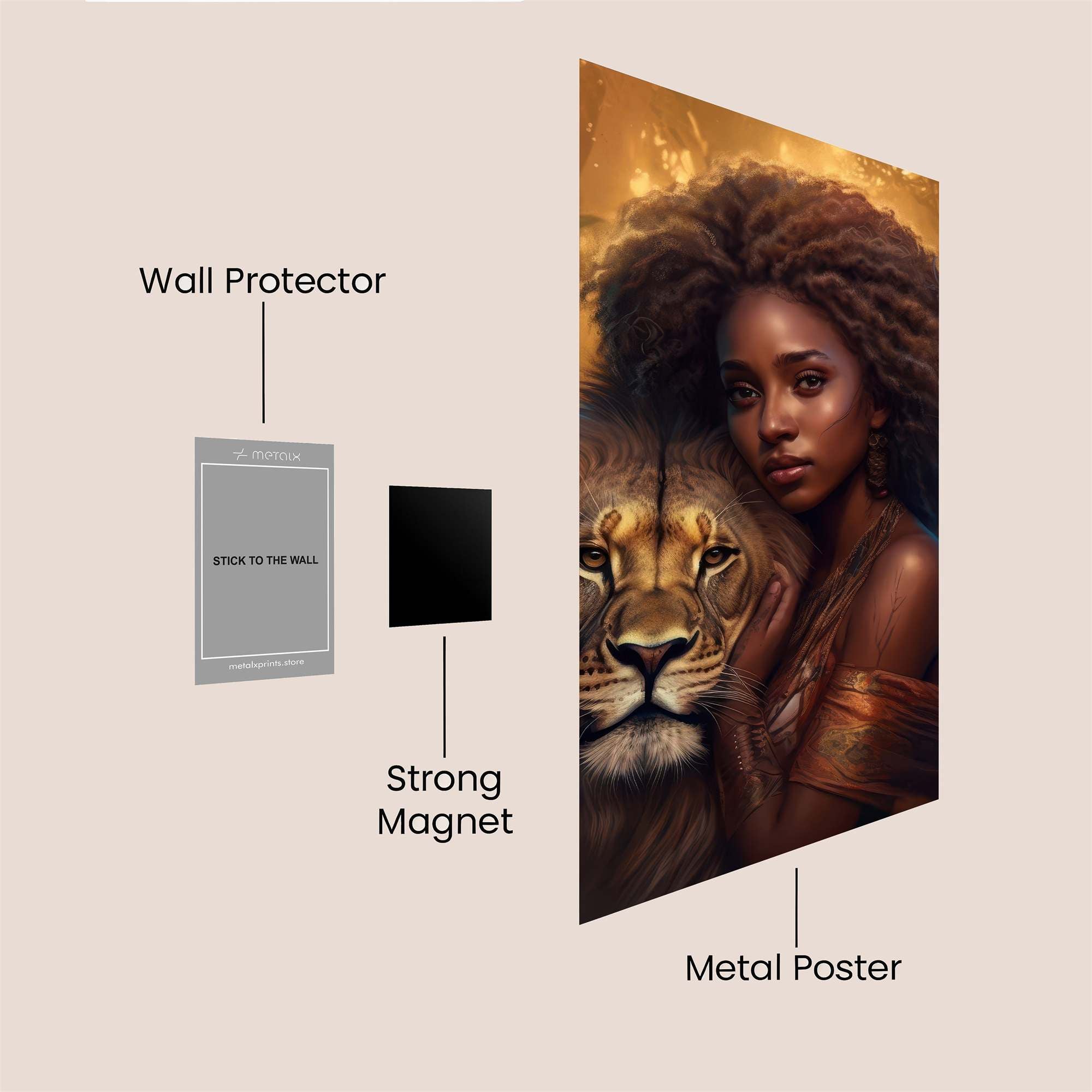 Lioness Serenity Safe Wall Magnetic / M