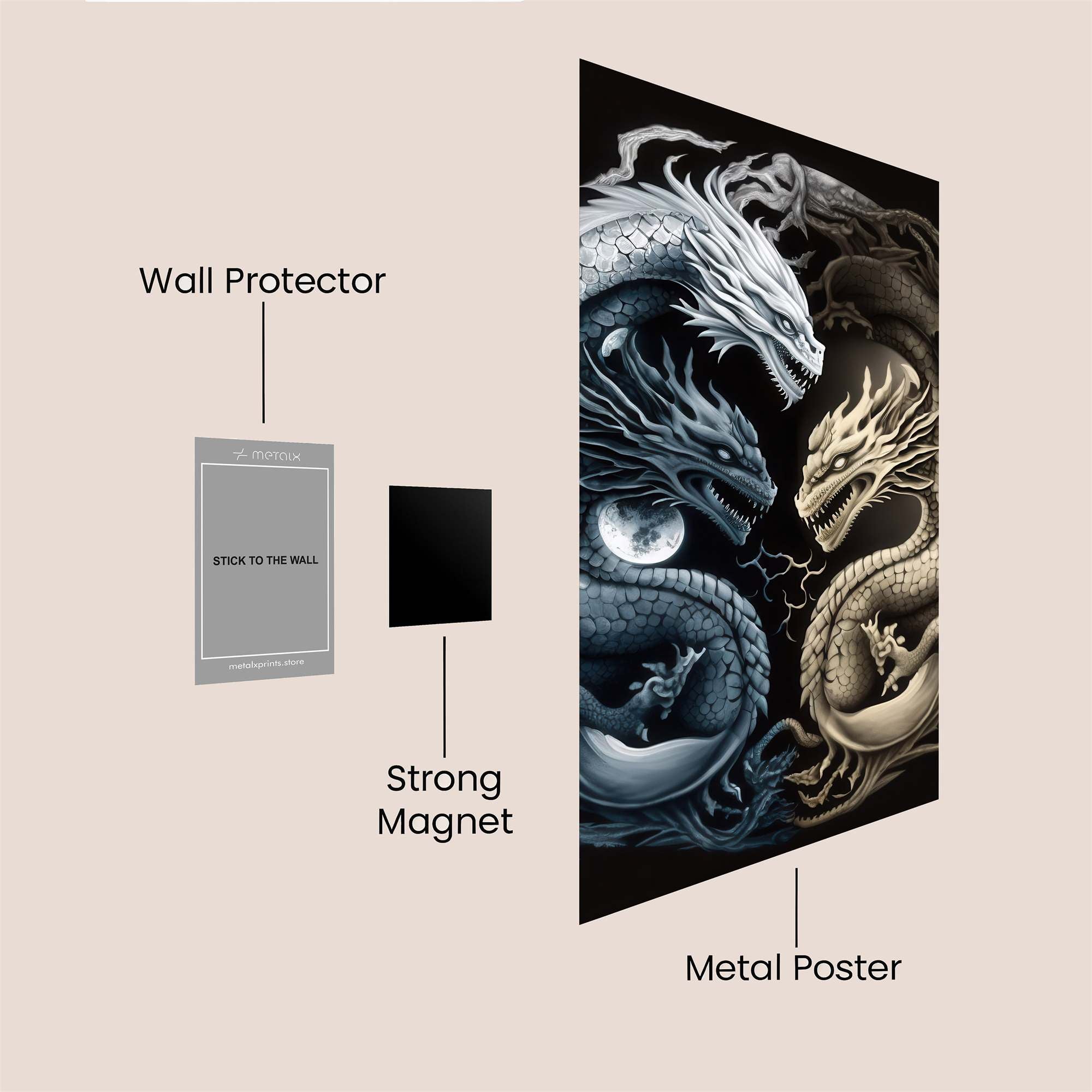 Dragons' Duality Safe Wall Magnetic / M