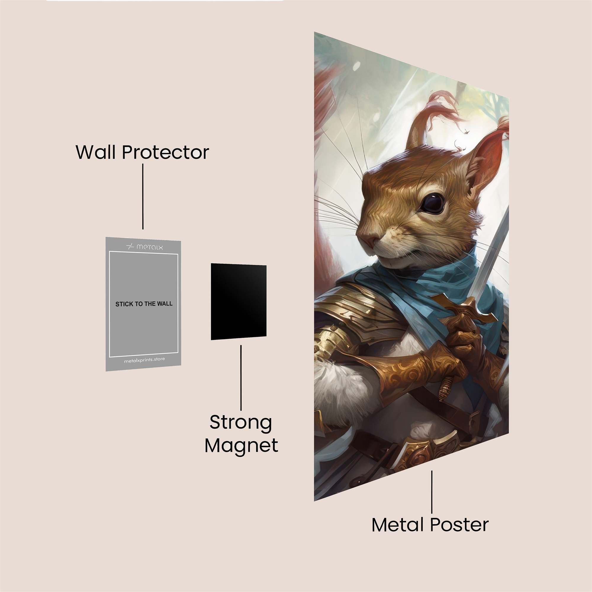 Squire Squirrel Safe Wall Magnetic / M