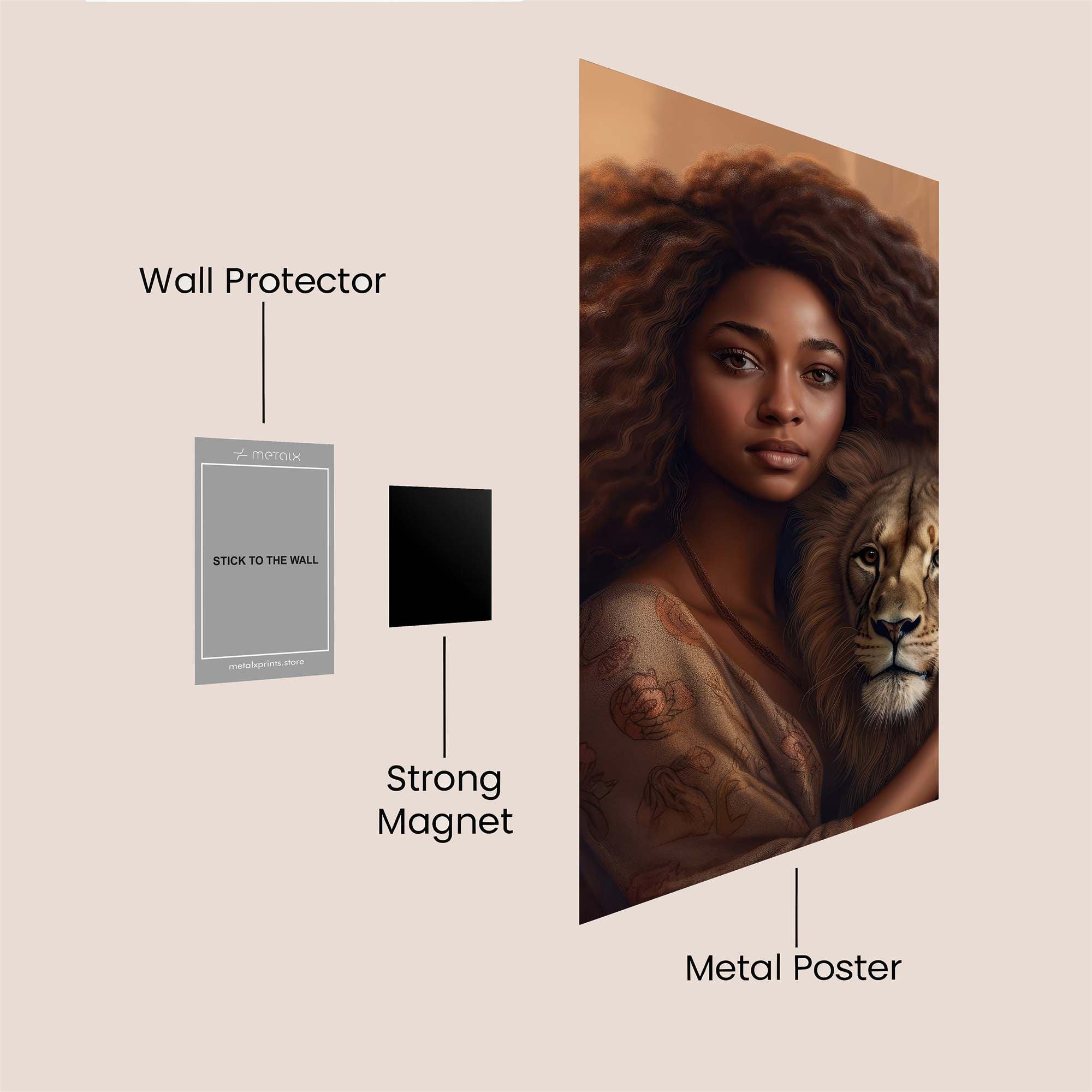 Lioness Serenity Safe Wall Magnetic / M