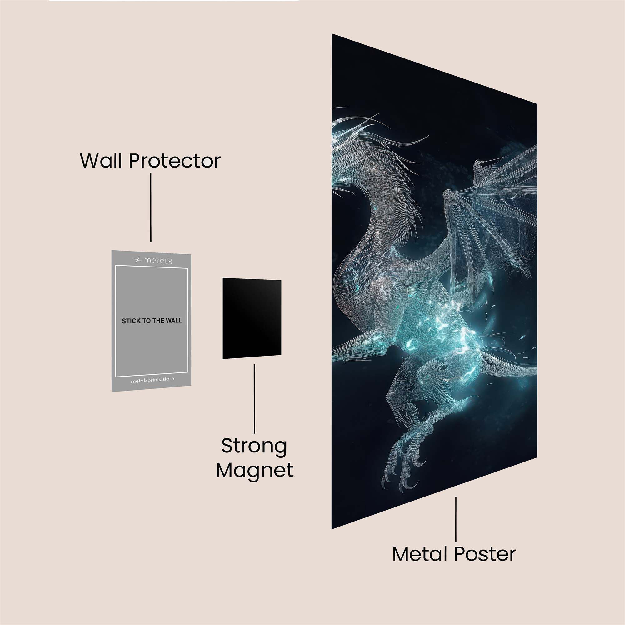Crystal Serenity Safe Wall Magnetic / M