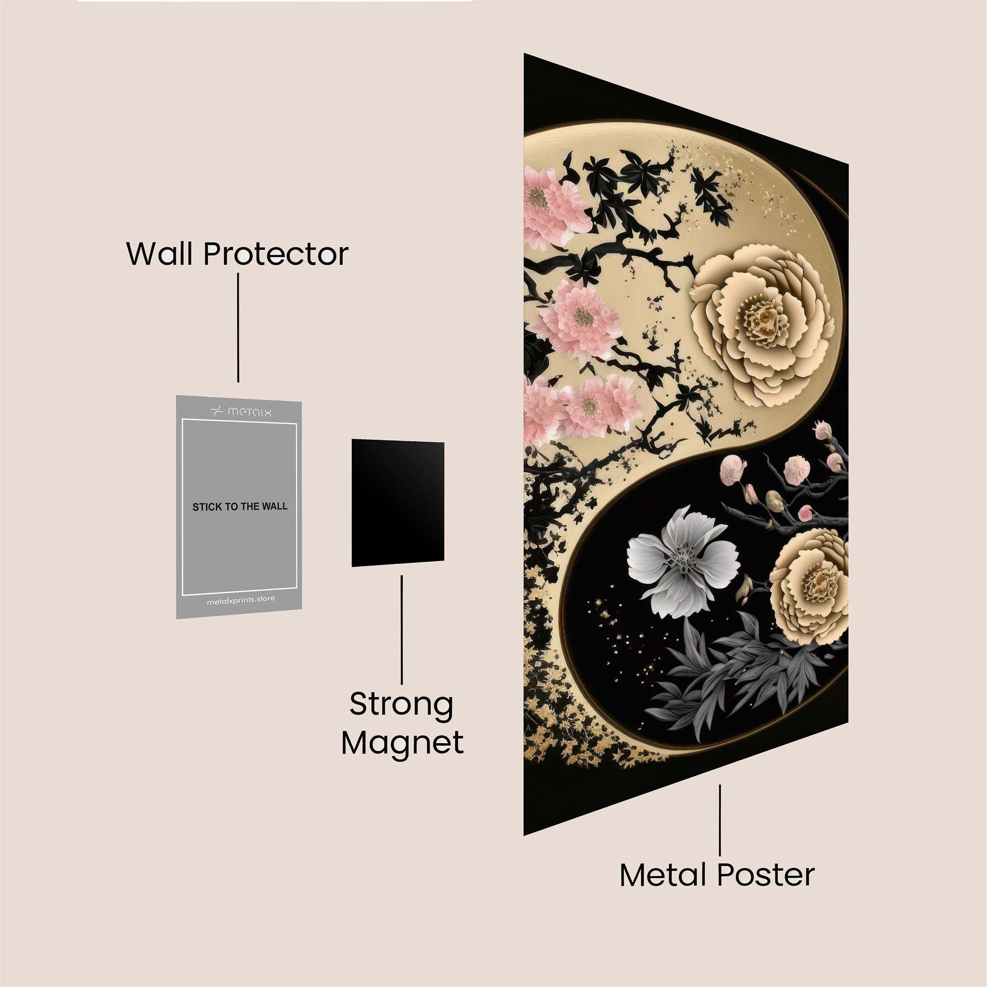 Floral Harmony Safe Wall Magnetic / M
