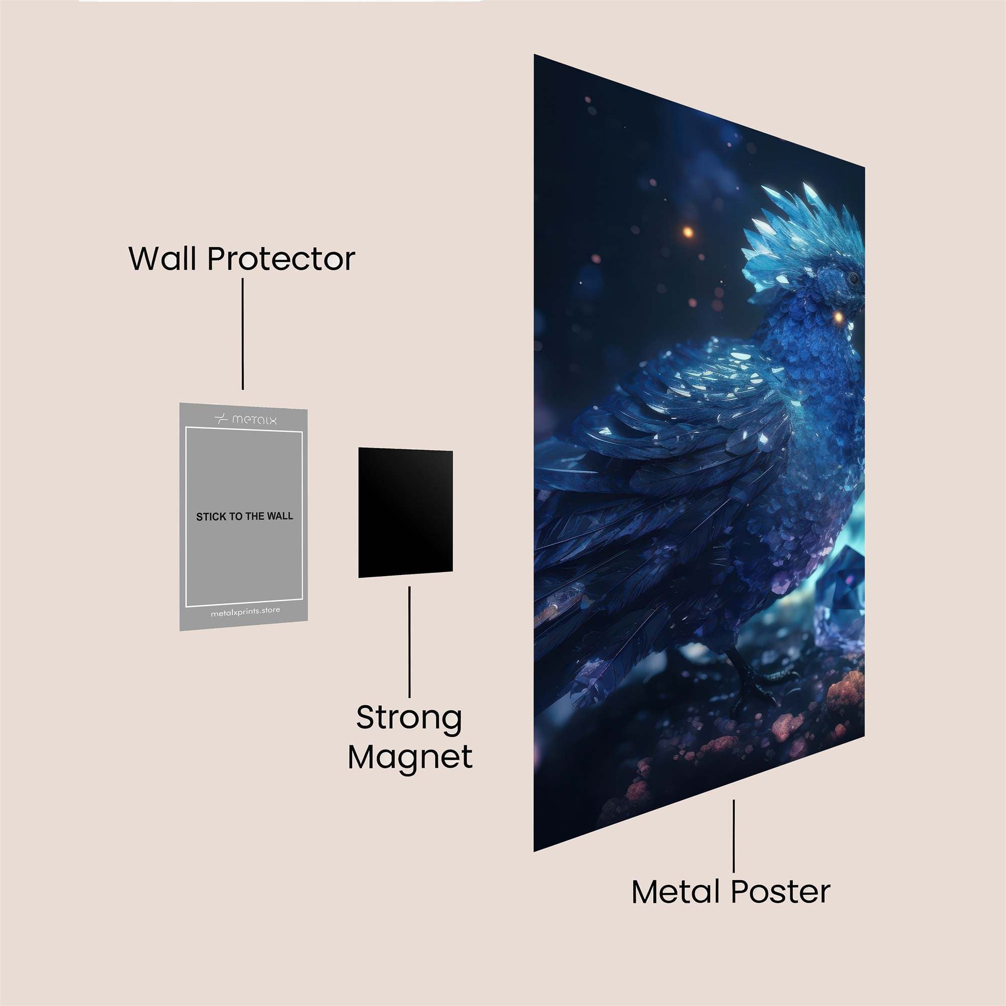 Crystal Serenity Safe Wall Magnetic / M