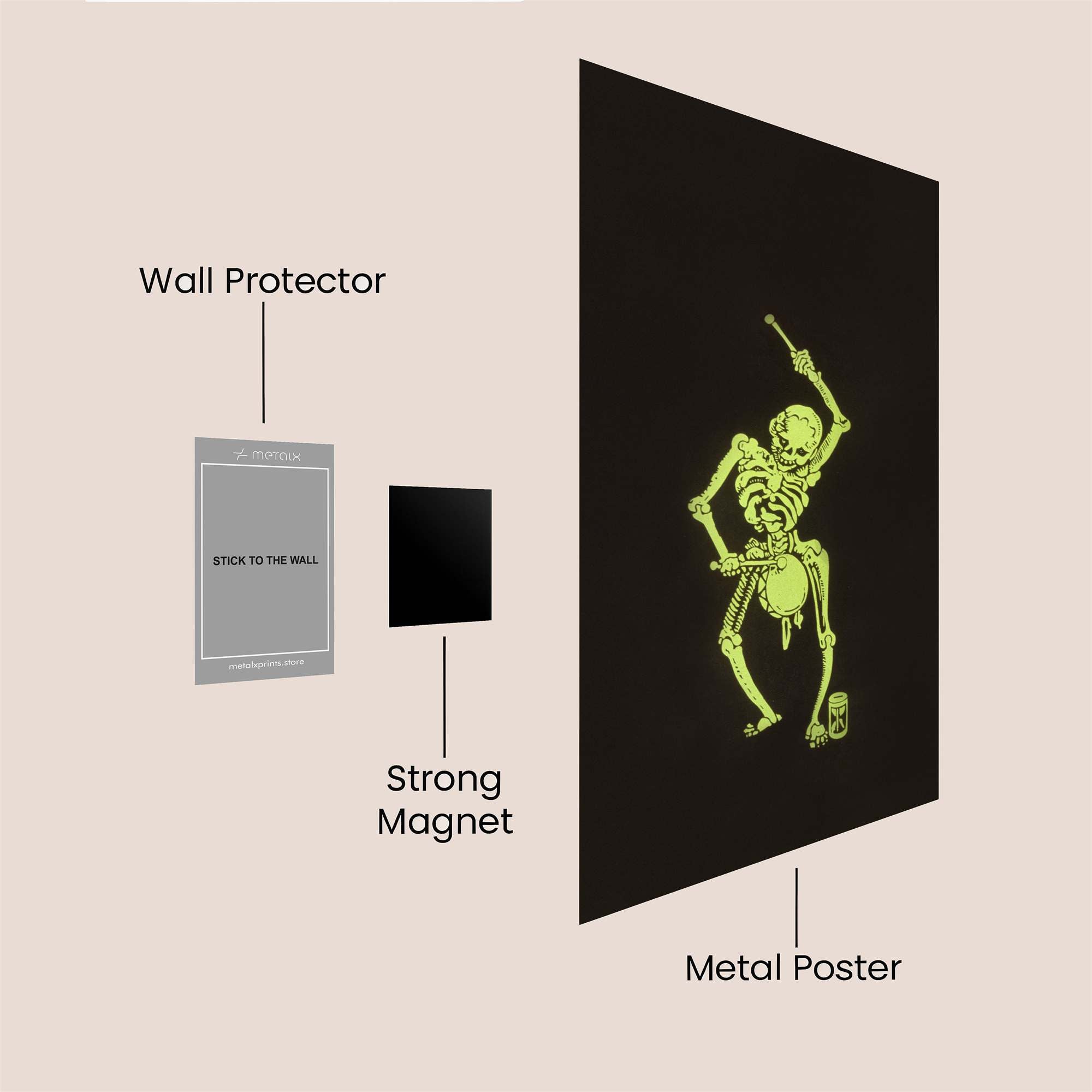 Skeleton Jive Safe Wall Magnetic / M