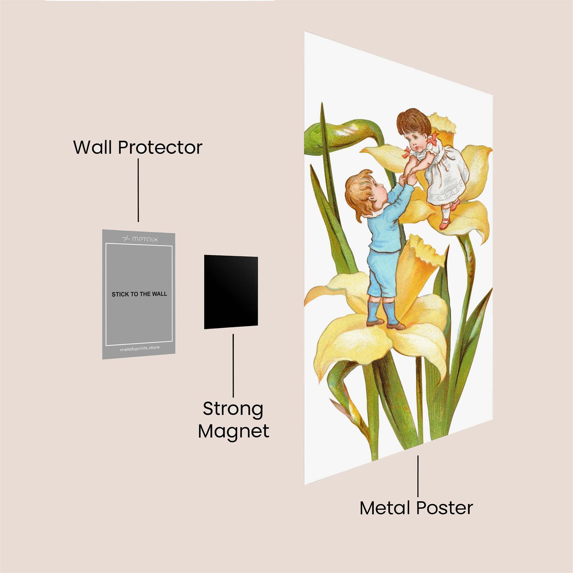 Daffodil Delight Safe Wall Magnetic / M