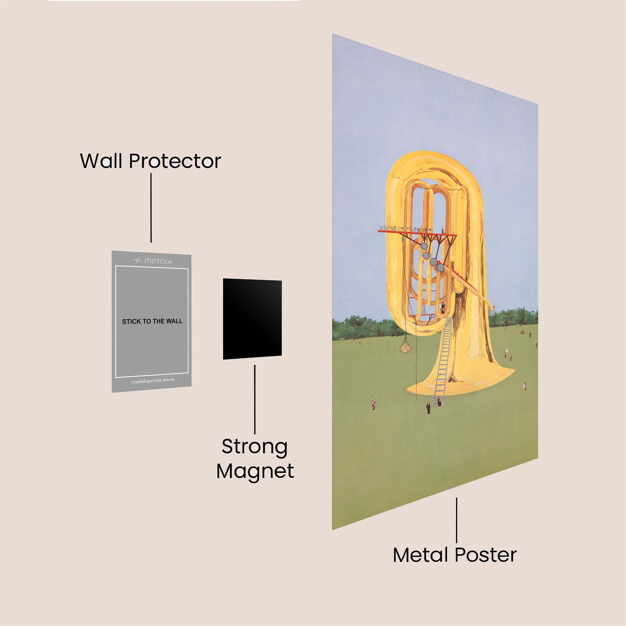 Tuba Tranquil Safe Wall Magnetic / M