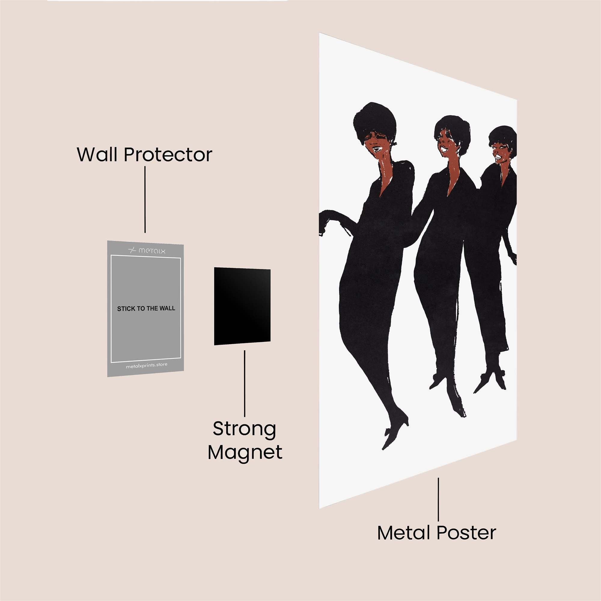 Silhouettes Serene Safe Wall Magnetic / M