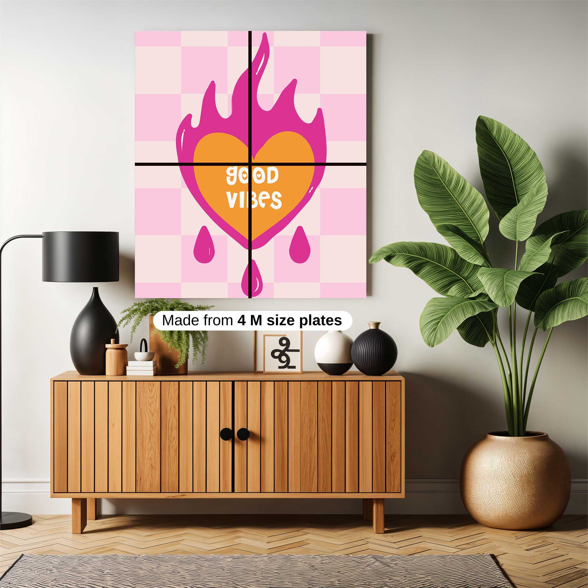 Flame Love Safe Wall Magnetic / M
