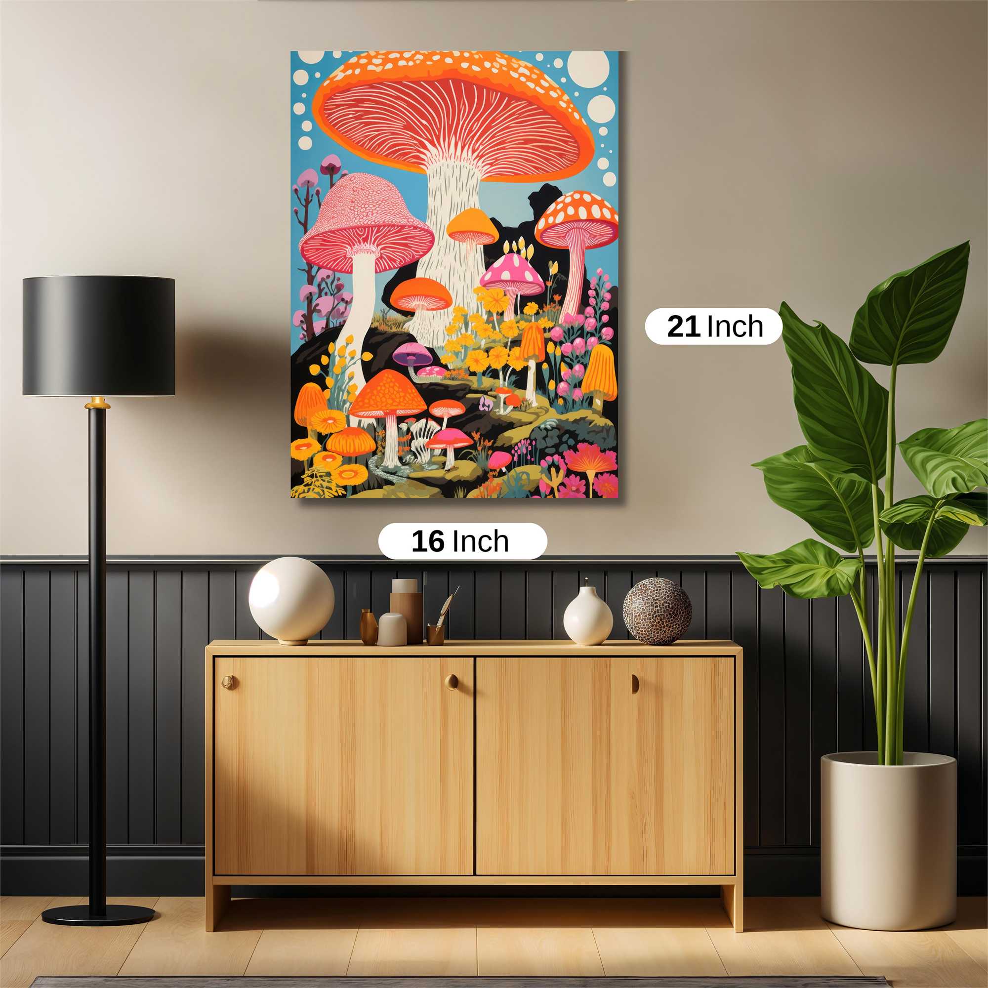 Mushroom Dreamscape Safe Wall Magnetic / M
