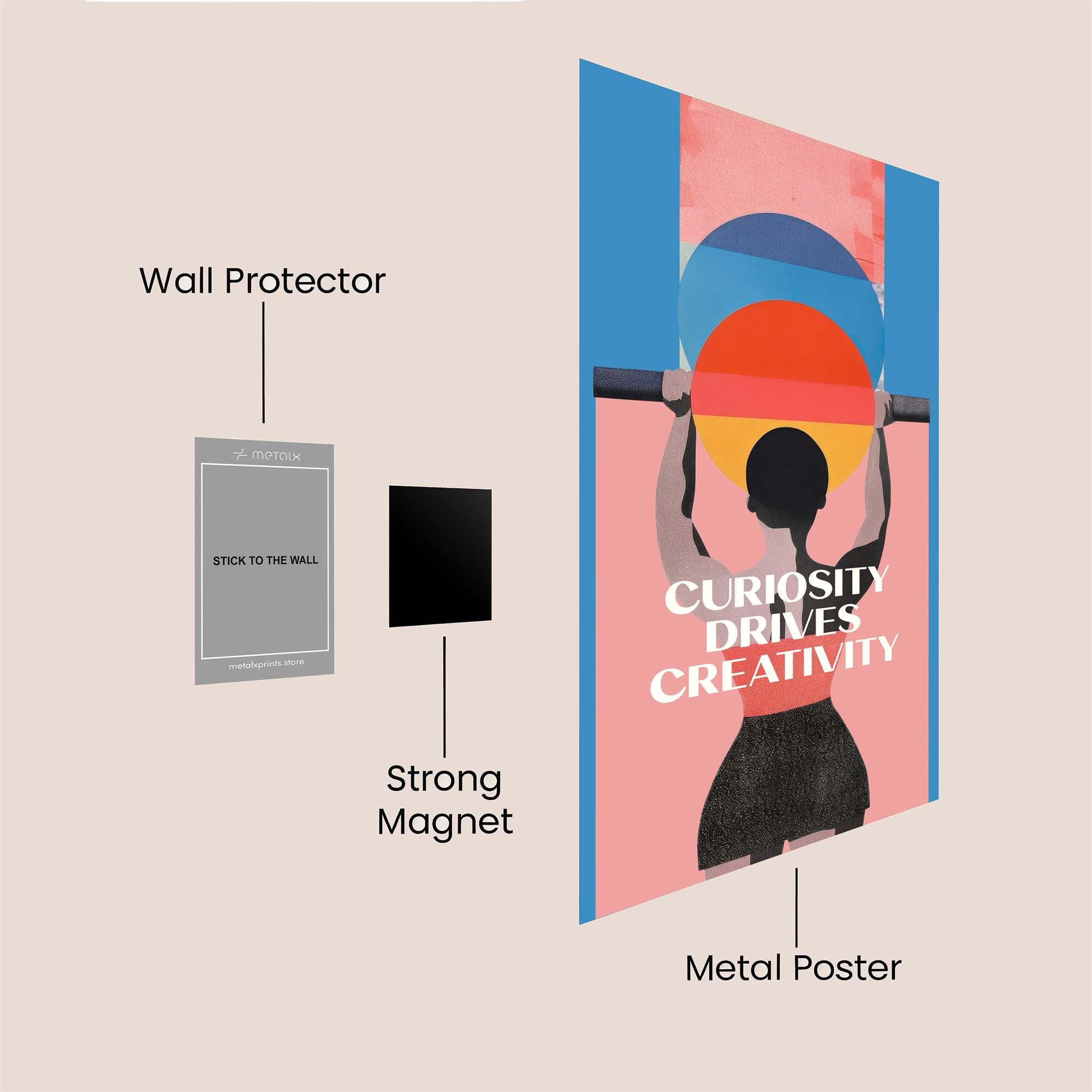 Curiosity Unleashed Safe Wall Magnetic / M