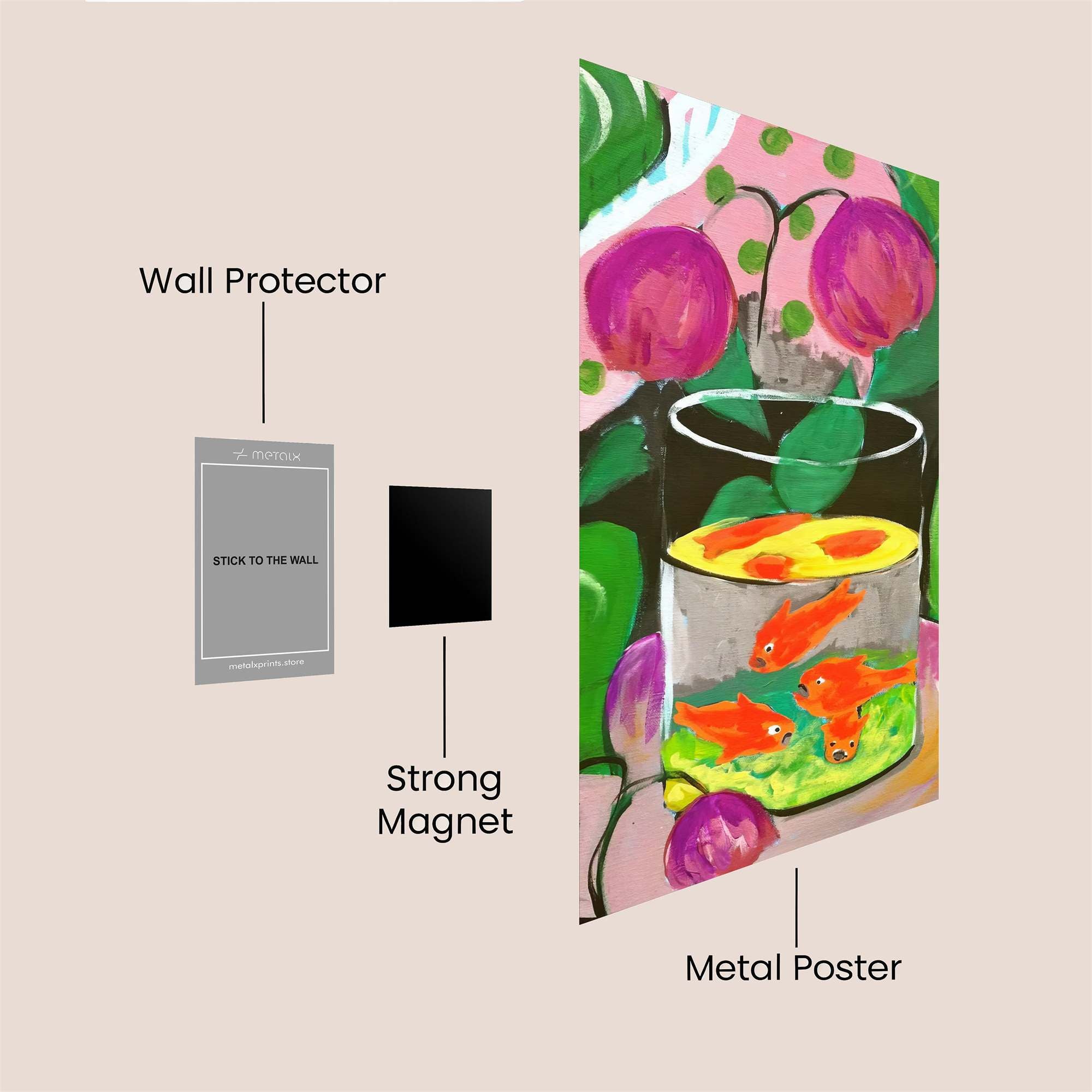 Goldfish Glee Safe Wall Magnetic / M