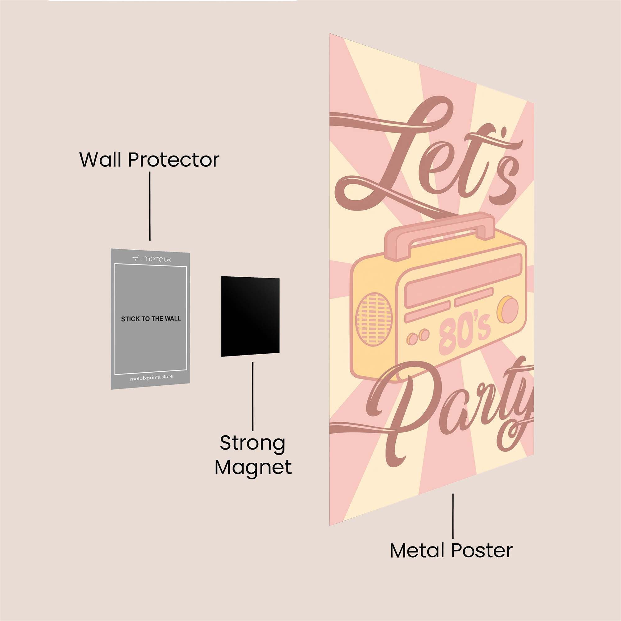 Retro Revelry Safe Wall Magnetic / M