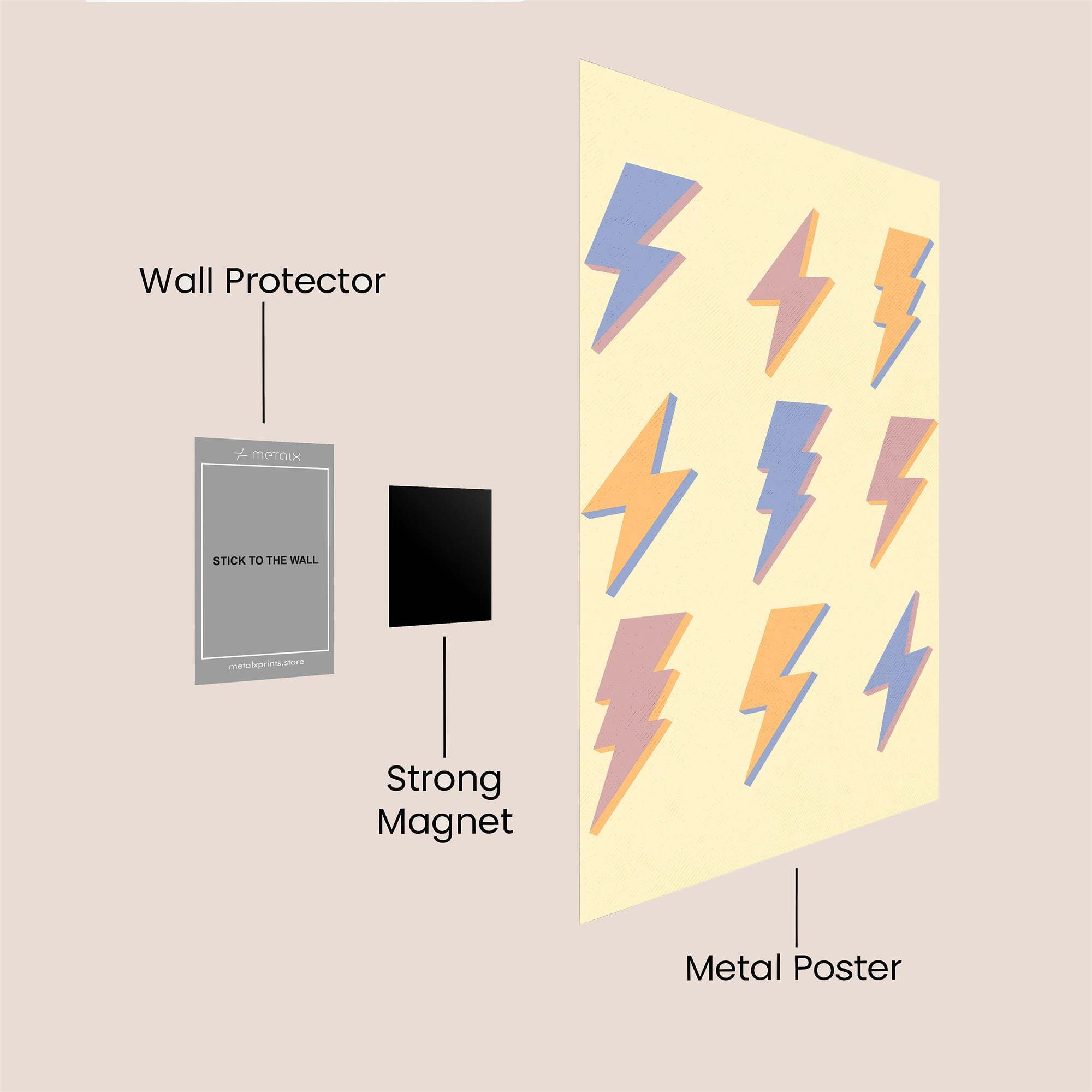 Lightning Parade Safe Wall Magnetic / M