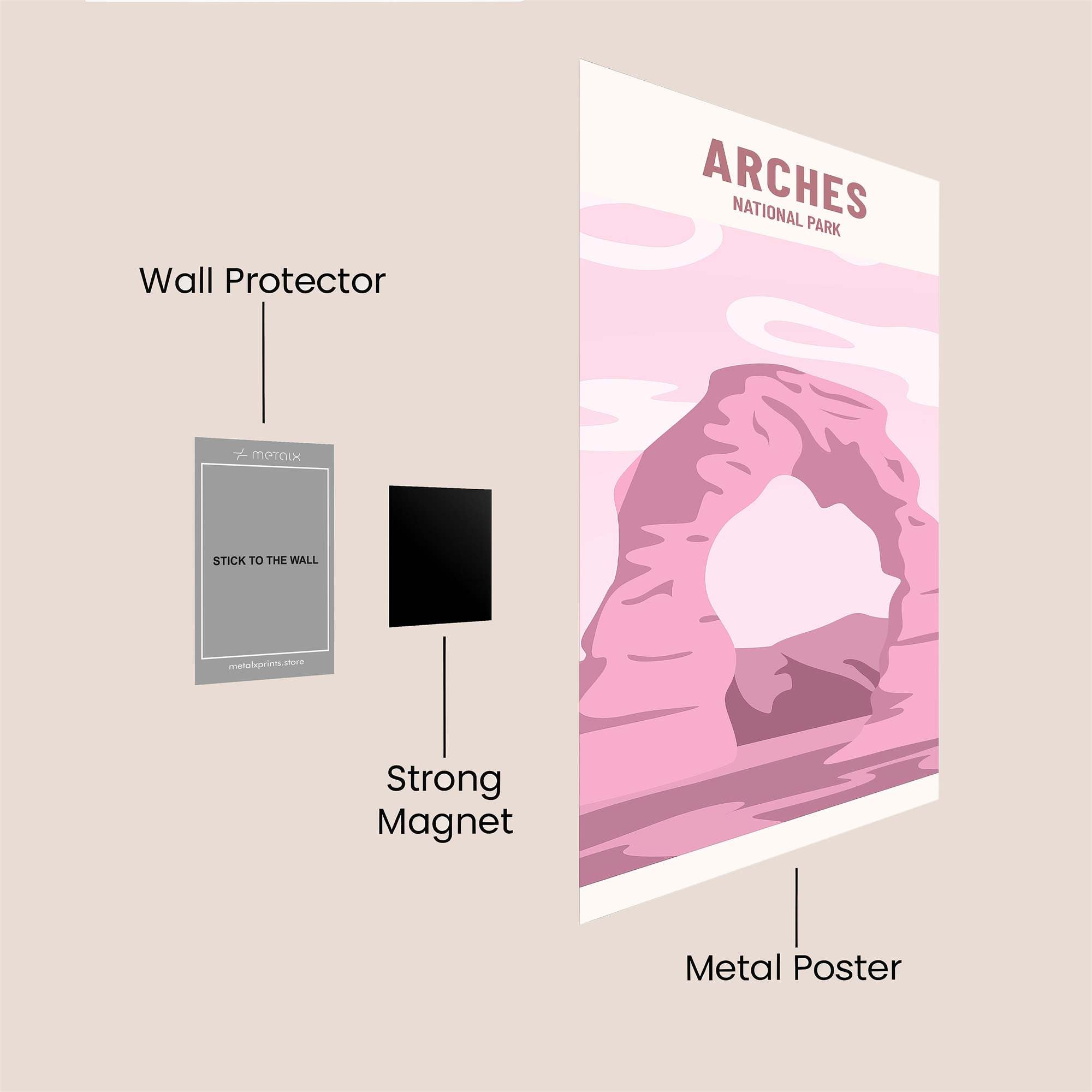 Arches Serenity Safe Wall Magnetic / M