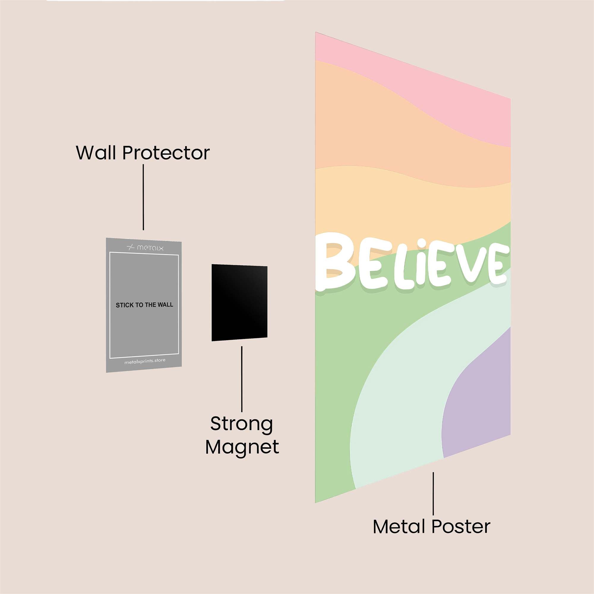 Believe Bliss Safe Wall Magnetic / M