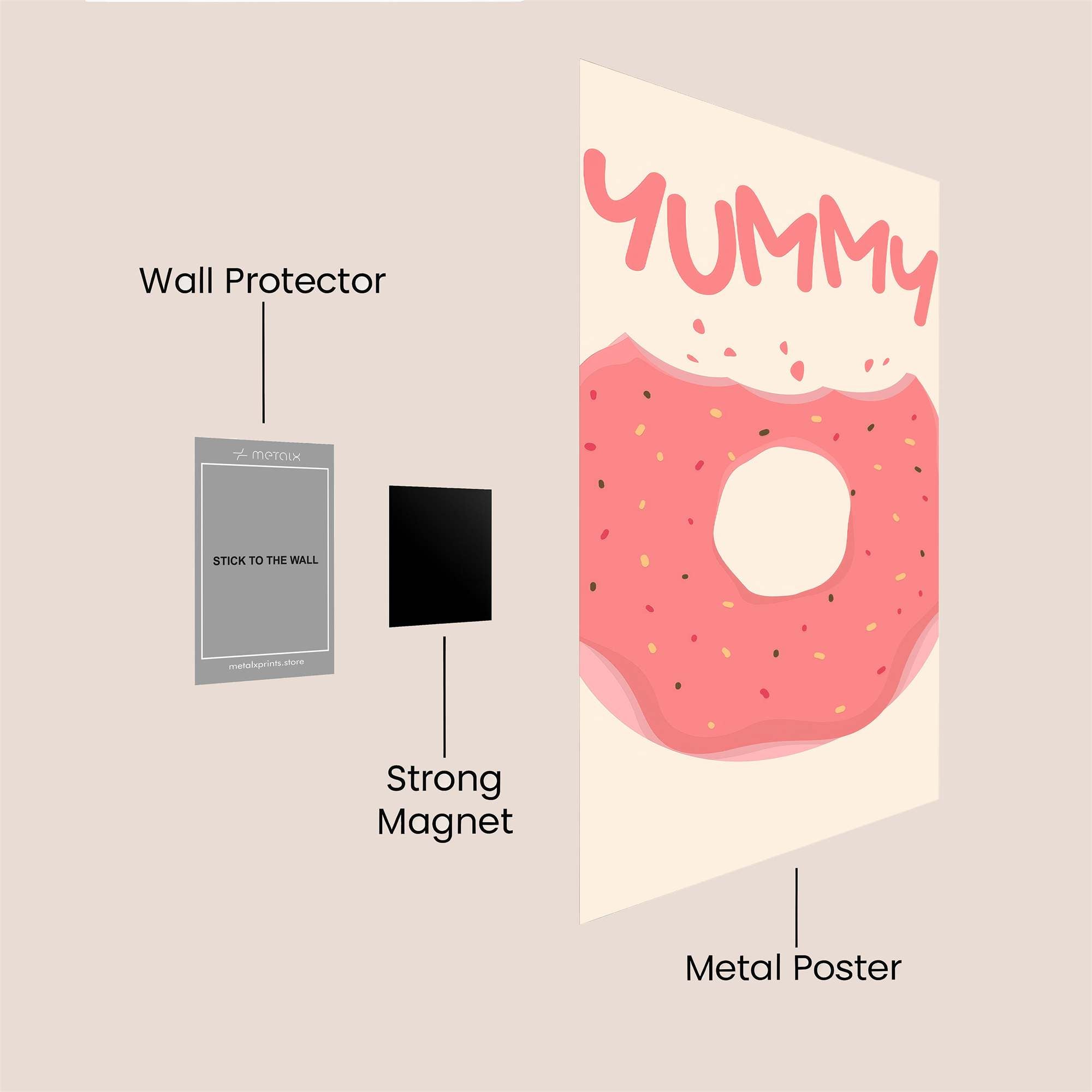 Donut Delight Safe Wall Magnetic / M