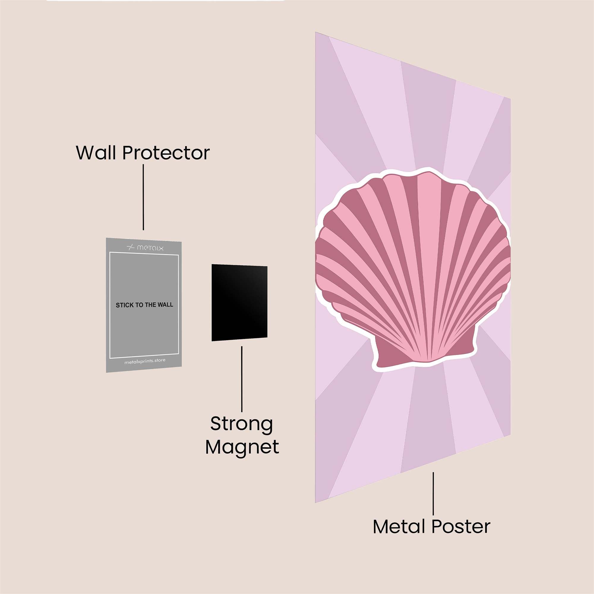 Shell Serenity Safe Wall Magnetic / M