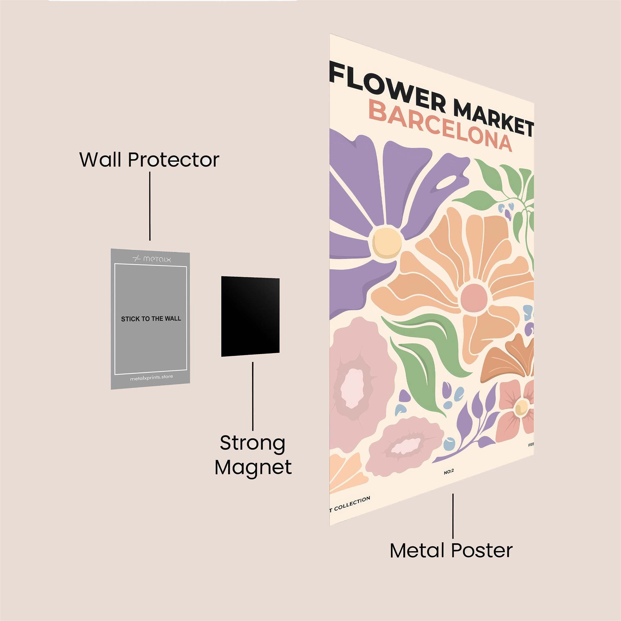 Barcelona Bloom Safe Wall Magnetic / M