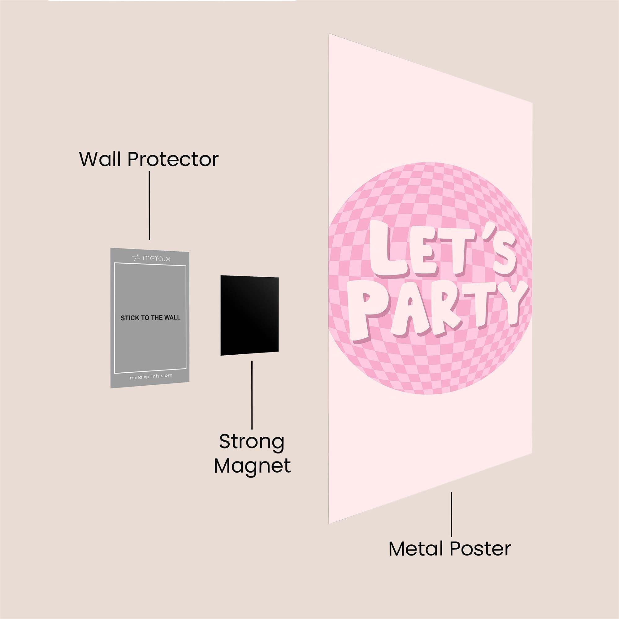 Party Whimsy Safe Wall Magnetic / M